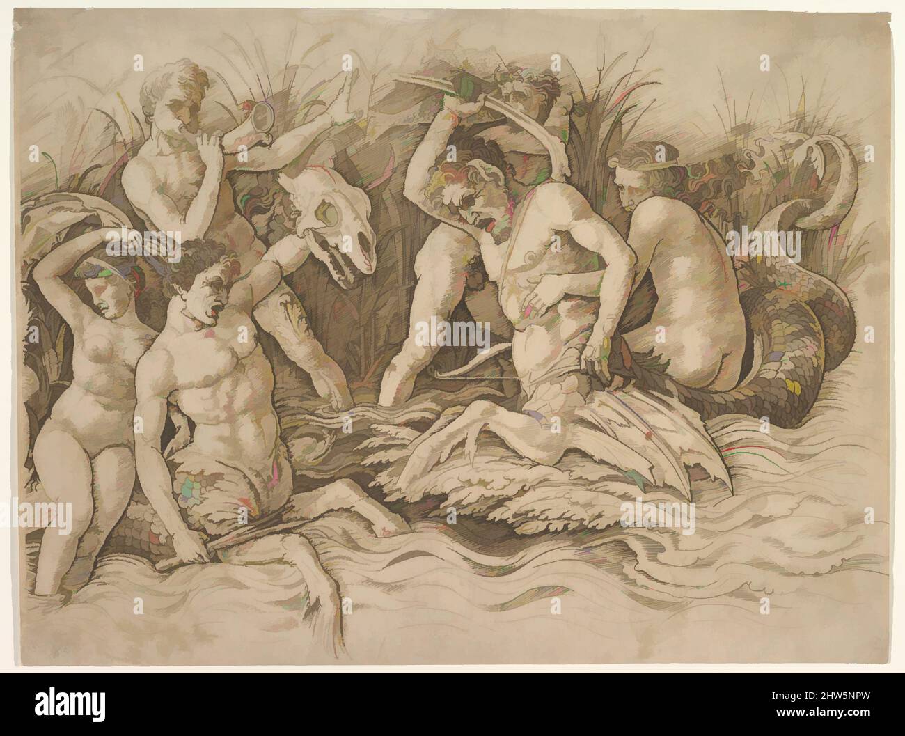 Art inspiré par Battle of the Sea-Gods, env. 1485–1488, gravure, feuille : 11 9/16 x 15 3/8 po. (29,4 x 39,1 cm), Prints, Andrea Mantegna (Italien, Isola di Carturo 1430/31–1506 Mantua, oeuvres classiques modernisées par Artotop avec une touche de modernité. Formes, couleur et valeur, impact visuel accrocheur sur l'art émotions par la liberté d'œuvres d'art d'une manière contemporaine. Un message intemporel qui cherche une nouvelle direction créative. Artistes qui se tournent vers le support numérique et créent le NFT Artotop Banque D'Images Art inspiré par Battle of the Sea-Gods, env. 1485–1488, gravure, feuille : 11 9/16 x 15 3/8 po. (29,4 x 39,1 cm), Prints, Andrea Mantegna (Italien, Isola di Carturo 1430/31–1506 Mantua, oeuvres classiques modernisées par Artotop avec une touche de modernité. Formes, couleur et valeur, impact visuel accrocheur sur l'art émotions par la liberté d'œuvres d'art d'une manière contemporaine. Un message intemporel qui cherche une nouvelle direction créative. Artistes qui se tournent vers le support numérique et créent le NFT Artotop Banque D'Images