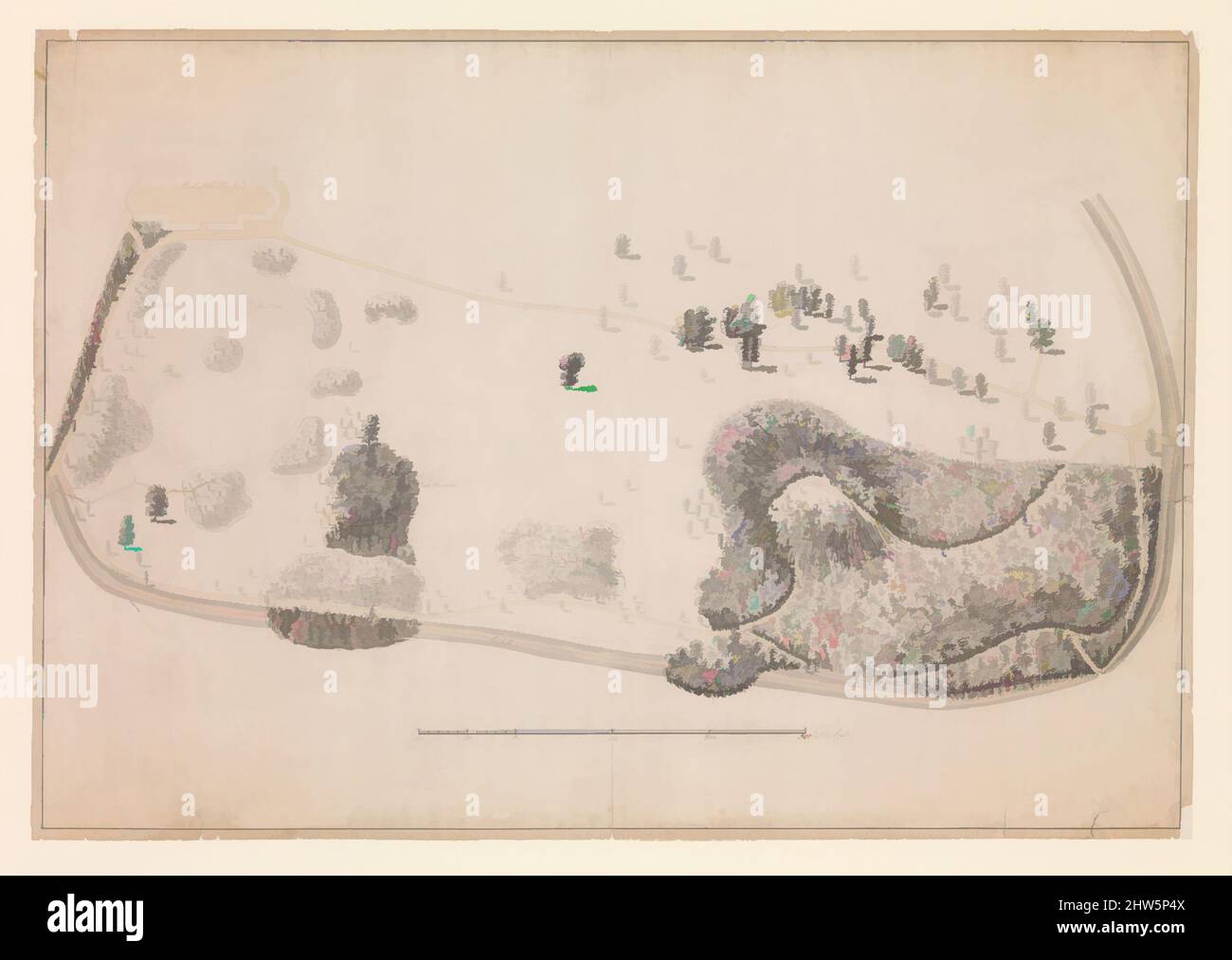 Art inspiré par Luton Park, Bedfordshire, Plan de plantation Sud-est de la maison, après 1764, encre et lavage, feuille: 20 3/4 x 29 3/8 po. (52,7 x 74,6 cm), Lancelot 'Capability' Brown (British, Kirkharle, Northumberland 1716–1783 London, Classic œuvres modernisées par Artotop avec une touche de modernité. Formes, couleur et valeur, impact visuel accrocheur sur l'art émotions par la liberté d'œuvres d'art d'une manière contemporaine. Un message intemporel qui cherche une nouvelle direction créative. Artistes qui se tournent vers le support numérique et créent le NFT Artotop Banque D'Images