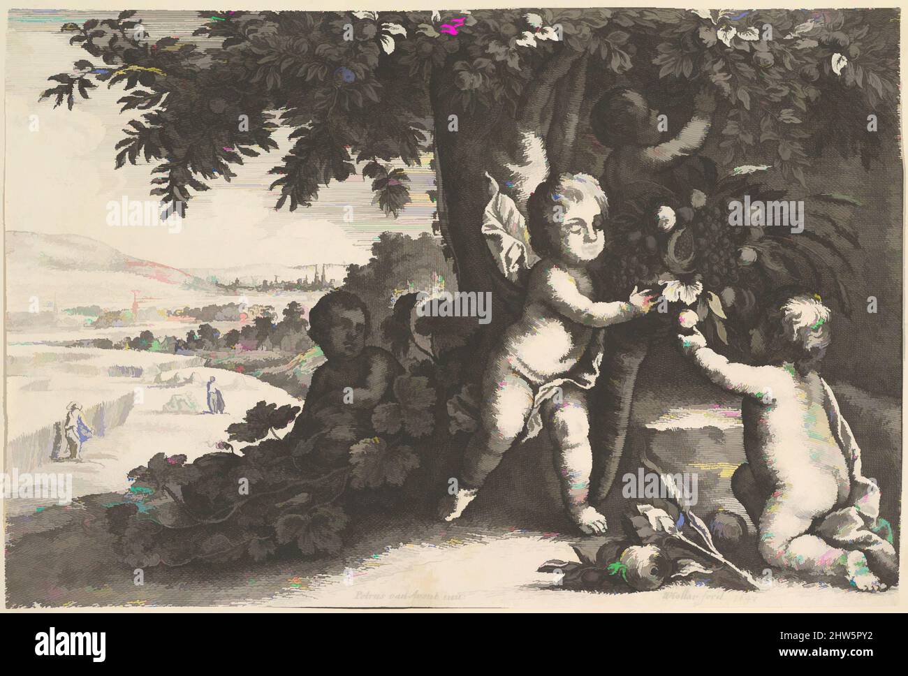 Art inspiré par The River God and the Boys, 1625–77, Etching, Prints, Venceslaus Hollar (Bohemian, Prague 1607–1677 Londres, œuvres classiques modernisées par Artotop avec une touche de modernité. Formes, couleur et valeur, impact visuel accrocheur sur l'art émotions par la liberté d'œuvres d'art d'une manière contemporaine. Un message intemporel qui cherche une nouvelle direction créative. Artistes qui se tournent vers le support numérique et créent le NFT Artotop Banque D'Images