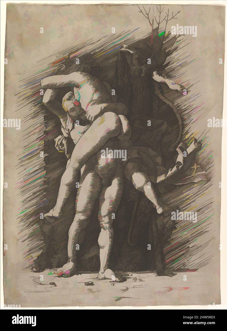 Art inspiré par Hercules et Antaeus, ca. 1497, gravure, plaque : 13 3/8 x 9 1/16 po. (34 x 23 cm), Prints, École d'Andrea Mantegna (Italien, Isola di Carturo 1430/31–1506 Mantua, oeuvres classiques modernisées par Artotop avec un peu de modernité. Formes, couleur et valeur, impact visuel accrocheur sur l'art émotions par la liberté d'œuvres d'art d'une manière contemporaine. Un message intemporel qui cherche une nouvelle direction créative. Artistes qui se tournent vers le support numérique et créent le NFT Artotop Banque D'Images Art inspiré par Hercules et Antaeus, ca. 1497, gravure, plaque : 13 3/8 x 9 1/16 po. (34 x 23 cm), Prints, École d'Andrea Mantegna (Italien, Isola di Carturo 1430/31–1506 Mantua, oeuvres classiques modernisées par Artotop avec un peu de modernité. Formes, couleur et valeur, impact visuel accrocheur sur l'art émotions par la liberté d'œuvres d'art d'une manière contemporaine. Un message intemporel qui cherche une nouvelle direction créative. Artistes qui se tournent vers le support numérique et créent le NFT Artotop Banque D'Images