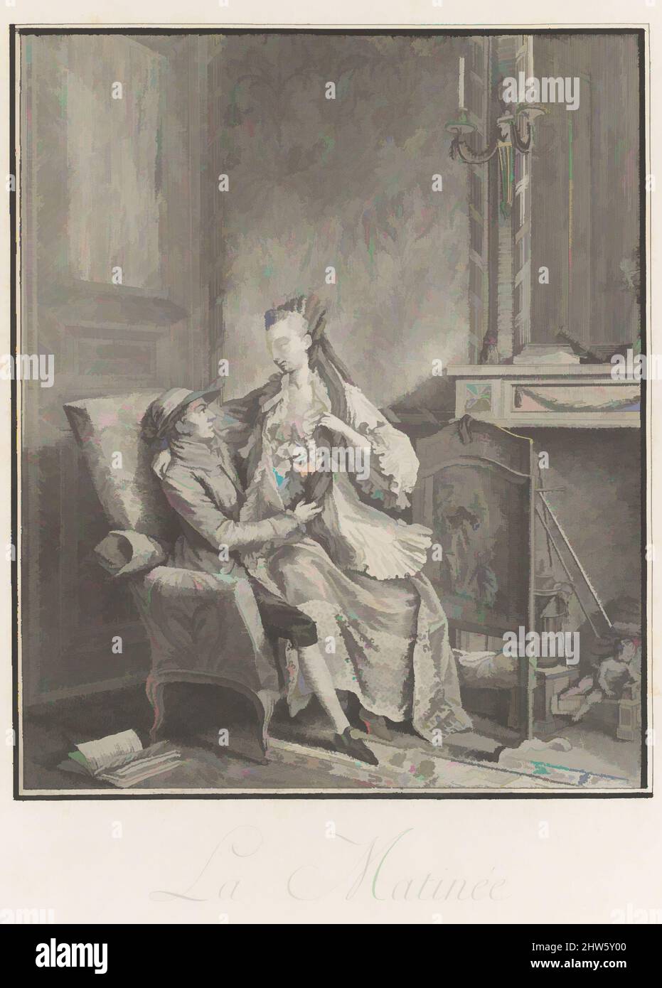 Art inspiré par la Matinée (Union de l'heueuse), après 1789, Etching; deuxième état, image: 16 9/16 x 13 1/8 po. (42,1 x 33,3 cm), estampes, d'après Sigmond Freudeberg (Suisse, Berne 1745–1801 Berne), Louis Bosse (français, actif ca. 1770–90, œuvres classiques modernisées par Artotop avec une touche de modernité. Formes, couleur et valeur, impact visuel accrocheur sur l'art émotions par la liberté d'œuvres d'art d'une manière contemporaine. Un message intemporel qui cherche une nouvelle direction créative. Artistes qui se tournent vers le support numérique et créent le NFT Artotop Banque D'Images