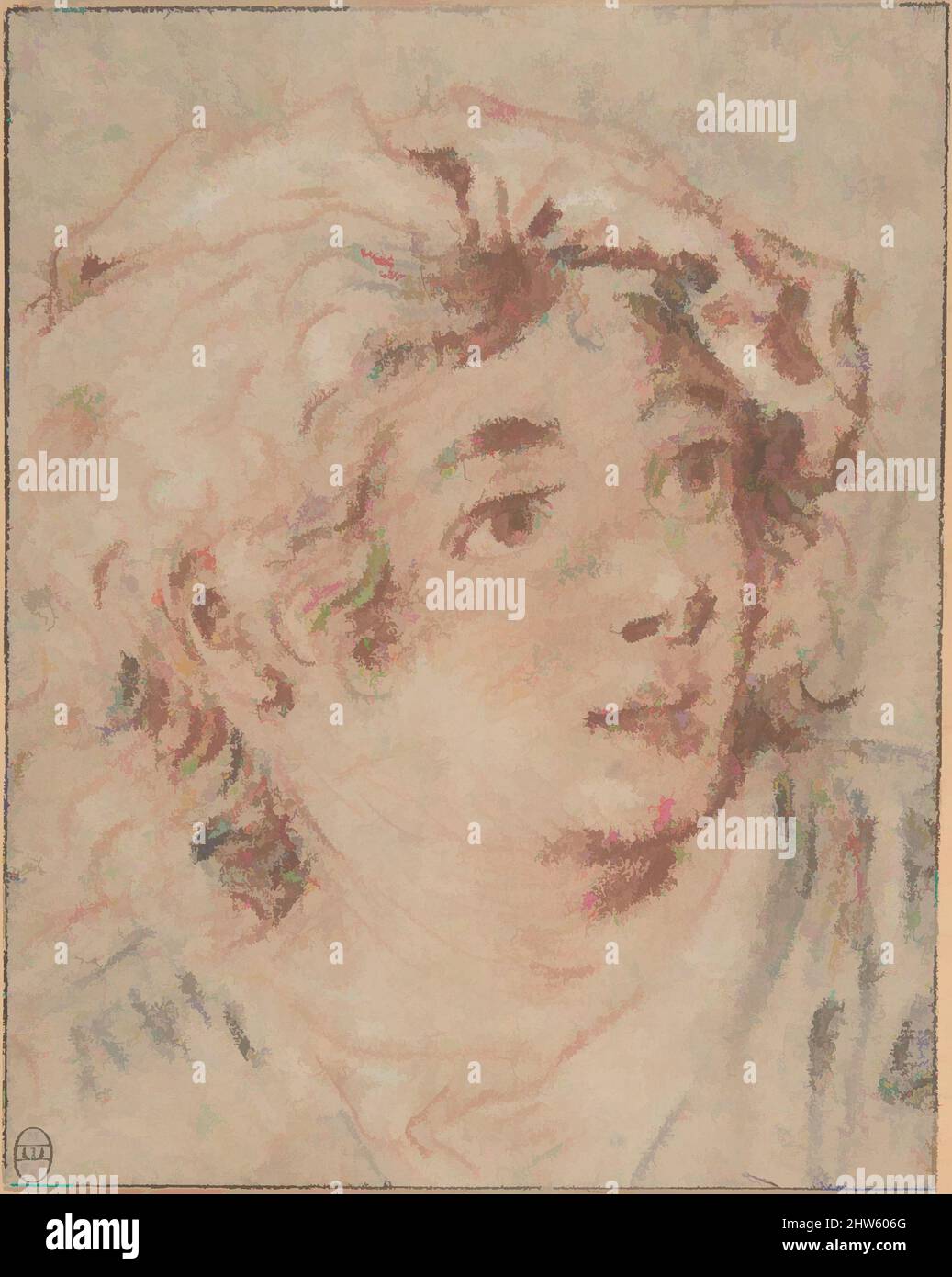 Art inspiré par le jeune homme portant un Beret, 18th siècle, craie rouge, noire et blanche sur papier beige posé antique, feuille: 4 1/2 x 3 11/16 po. (11,4 x 9,3 cm), dessins, François Boucher (français, Paris 1703–1770 Paris, oeuvres classiques modernisées par Artotop avec une touche de modernité. Formes, couleur et valeur, impact visuel accrocheur sur l'art émotions par la liberté d'œuvres d'art d'une manière contemporaine. Un message intemporel qui cherche une nouvelle direction créative. Artistes qui se tournent vers le support numérique et créent le NFT Artotop Banque D'Images Art inspiré par le jeune homme portant un Beret, 18th siècle, craie rouge, noire et blanche sur papier beige posé antique, feuille: 4 1/2 x 3 11/16 po. (11,4 x 9,3 cm), dessins, François Boucher (français, Paris 1703–1770 Paris, oeuvres classiques modernisées par Artotop avec une touche de modernité. Formes, couleur et valeur, impact visuel accrocheur sur l'art émotions par la liberté d'œuvres d'art d'une manière contemporaine. Un message intemporel qui cherche une nouvelle direction créative. Artistes qui se tournent vers le support numérique et créent le NFT Artotop Banque D'Images