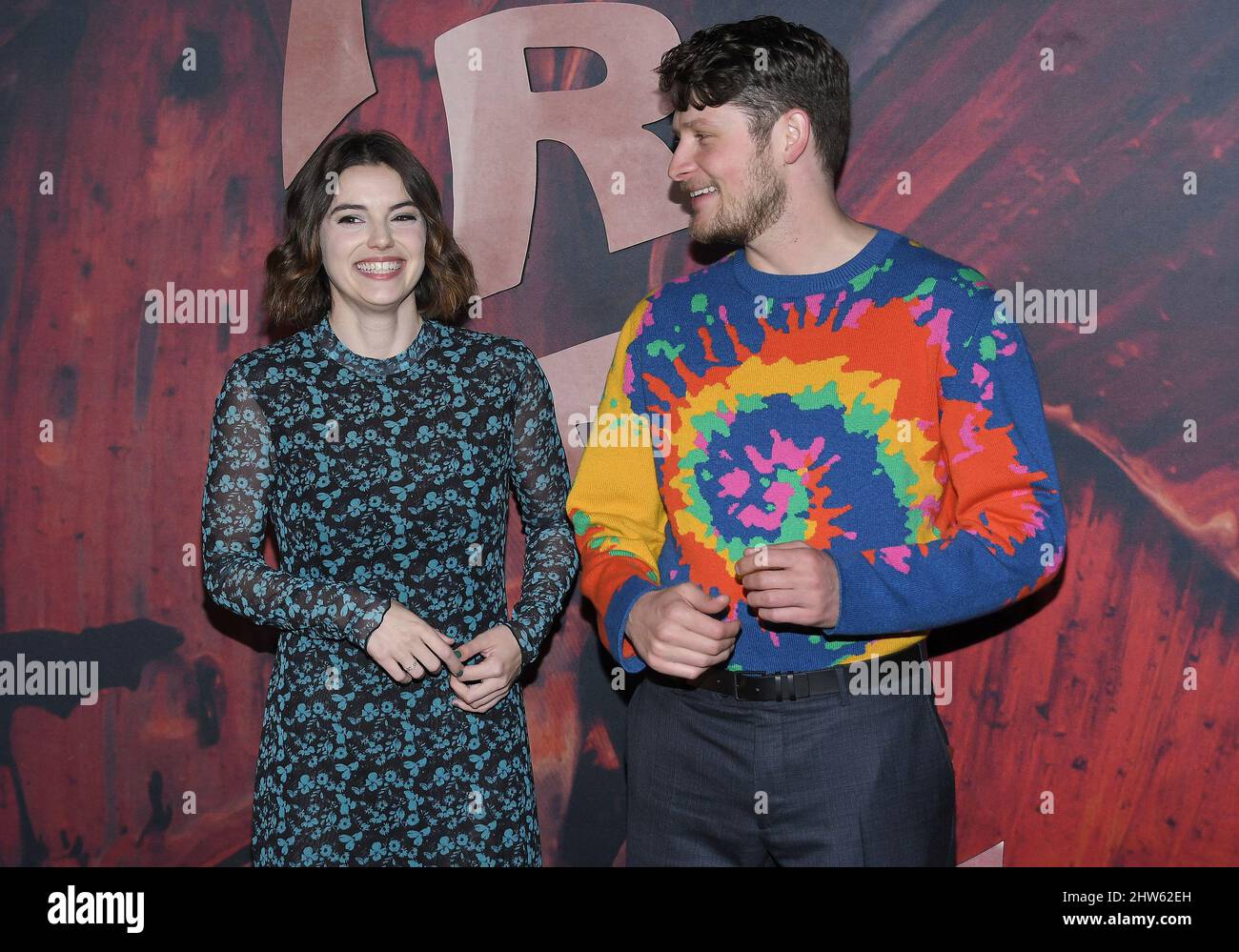 Los Angeles, États-Unis. 03rd mars 2022. (G-D) Francesca Reale et Brett Dier arrivent à la PREMIÈRE DE Los Angeles QUI A EU lieu au Hollywood Post 43 à Los Angeles, CA, le jeudi 3 mars 2022. (Photo par Sthanlee B. Mirador/Sipa USA) crédit: SIPA USA/Alay Live News Banque D'Images