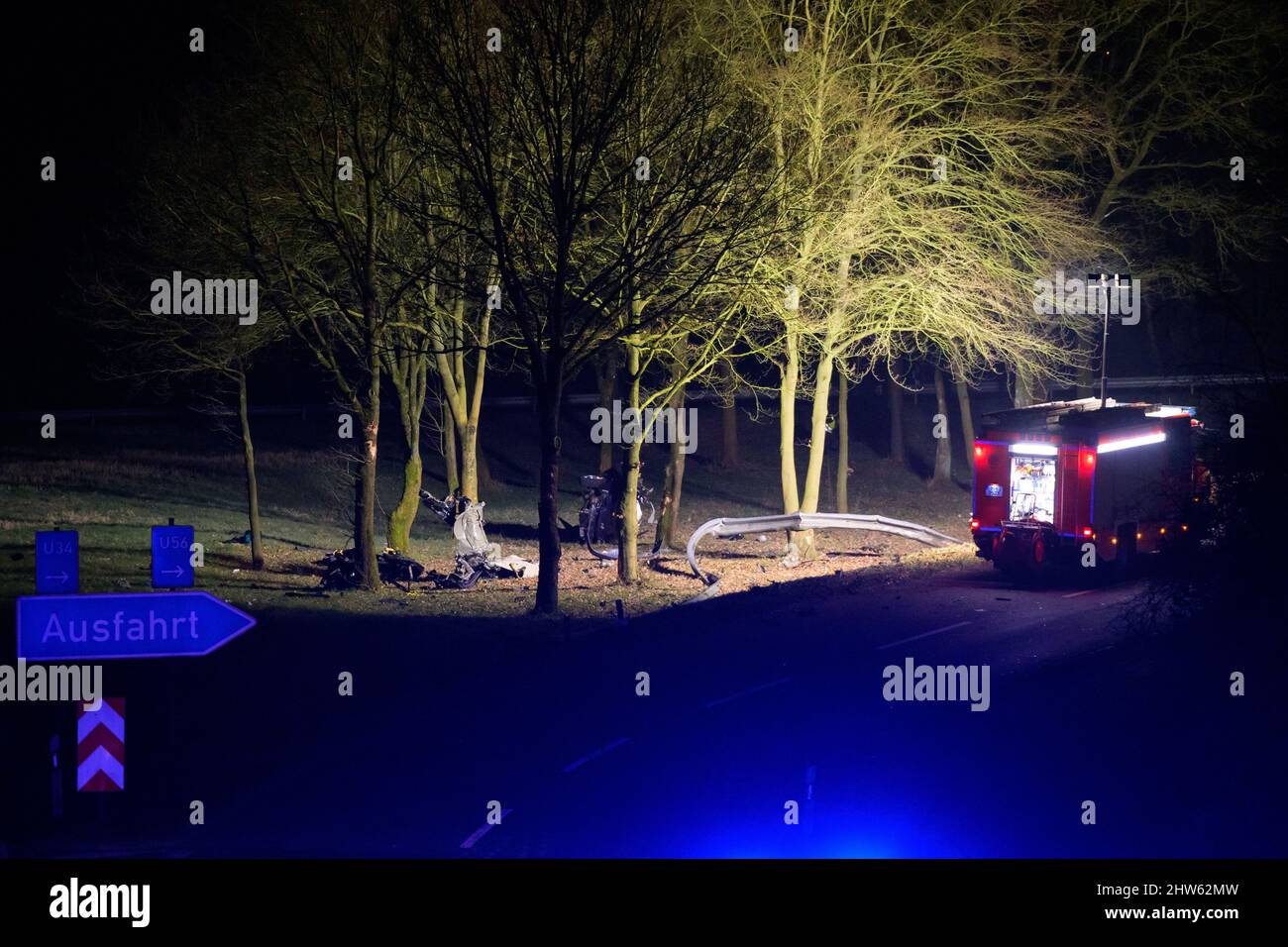 Hambourg, Allemagne. 03rd mars 2022. Les véhicules d'accident détruits