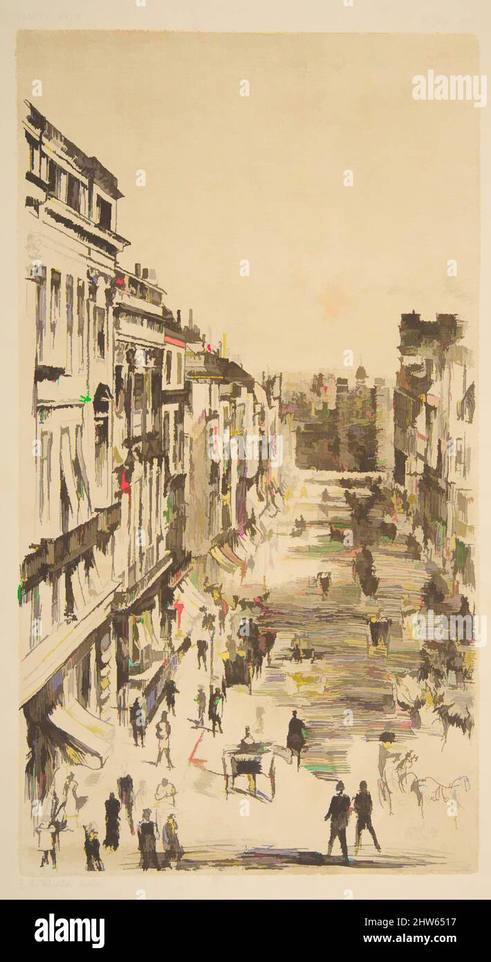 Art inspiré de la rue St. James, 1878, reproduction lithographique de la gravure, feuille : 15 9/16 x 10 11/16 po. (39,5 x 27,2 cm), Prints, d'après James McNeill Whistler (American, Lowell, Massachusetts 1834–1903 London, Classic œuvres modernisées par Artotop avec une touche de modernité. Formes, couleur et valeur, impact visuel accrocheur sur l'art émotions par la liberté d'œuvres d'art d'une manière contemporaine. Un message intemporel qui cherche une nouvelle direction créative. Artistes qui se tournent vers le support numérique et créent le NFT Artotop Banque D'Images