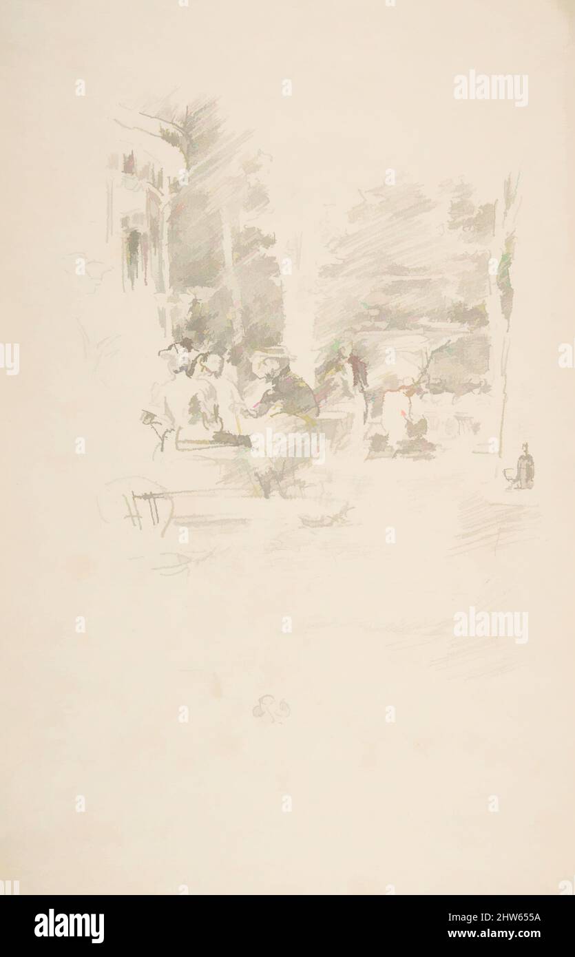 Art inspiré par le Little café au Bois, 1894, lithographie de transfert, tiré sur papier de transfert à grain fin; seulement état (Chicago), image: 8 1/4 × 6 1/8 po. (21 × 15,6 cm), Prints, James McNeill Whistler (American, Lowell, Massachusetts 1834–1903 London, Classic œuvres modernisées par Artotop avec une touche de modernité. Formes, couleur et valeur, impact visuel accrocheur sur l'art émotions par la liberté d'œuvres d'art d'une manière contemporaine. Un message intemporel qui cherche une nouvelle direction créative. Artistes qui se tournent vers le support numérique et créent le NFT Artotop Banque D'Images