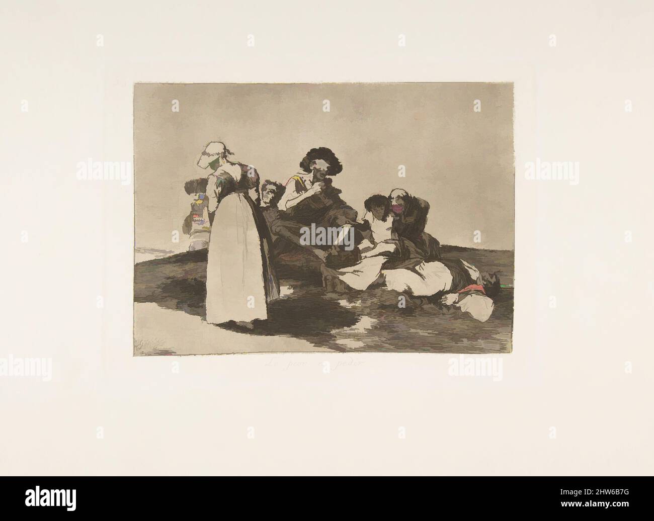 Art inspiré par la planche 55 de 'les désastres de la guerre' (Los Desastres de la Guerra): 'Le pire est de mendier' (Lo peor es pedir), 1811–12 (publié en 1863), Etching, lavis et burnisher, plaque: 6 1/8 × 13/16 po. (15,6 × 2 cm), Prints, Goya (Francisco de Goya y Lucientes) (espagnol, oeuvres classiques modernisées par Artotop avec une touche de modernité. Formes, couleur et valeur, impact visuel accrocheur sur l'art émotions par la liberté d'œuvres d'art d'une manière contemporaine. Un message intemporel qui cherche une nouvelle direction créative. Artistes qui se tournent vers le support numérique et créent le NFT Artotop Banque D'Images