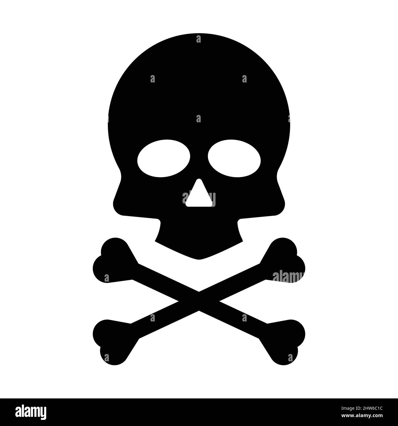 vecteur d'icône crâne et os pour la conception graphique, logo, site web, médias sociaux, application mobile, Illustration de l'interface utilisateur Illustration de Vecteur