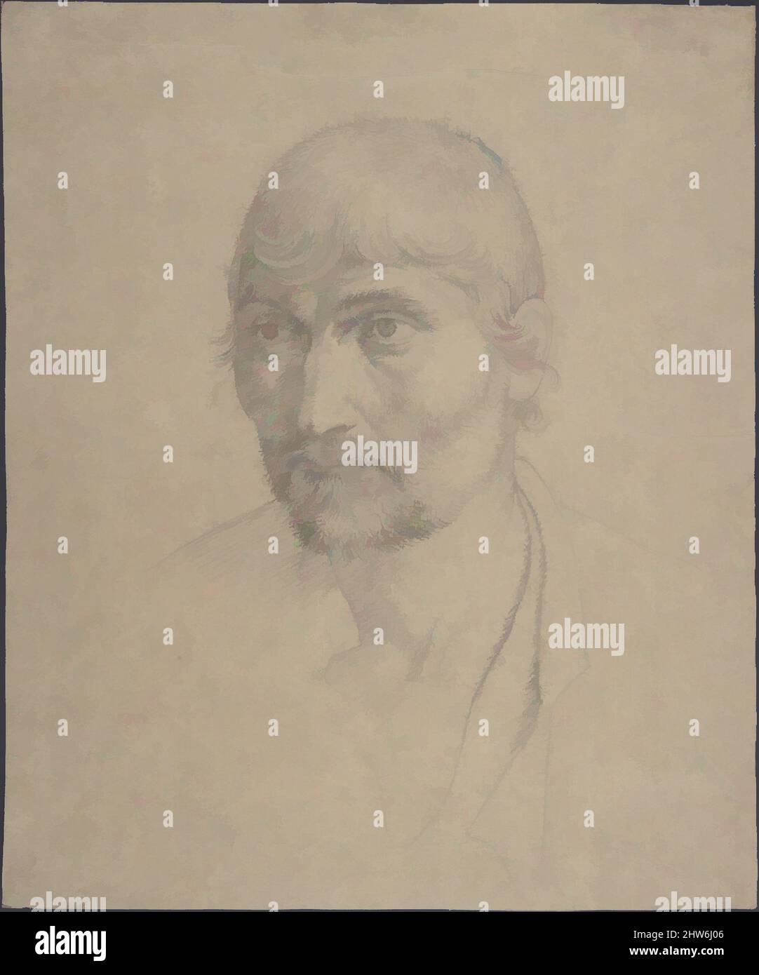 Art inspiré par Head of a Bearded Man, ca. 1820–25, craie noire, feuille : 9 3/8 x 7 13/16 po. (23,8 x 19,8 cm), dessins, Johann Friedrich Overbeck (allemand, Lübeck 1789–1869 Rome, oeuvres classiques modernisées par Artotop avec une touche de modernité. Formes, couleur et valeur, impact visuel accrocheur sur l'art émotions par la liberté d'œuvres d'art d'une manière contemporaine. Un message intemporel qui cherche une nouvelle direction créative. Artistes qui se tournent vers le support numérique et créent le NFT Artotop Banque D'Images