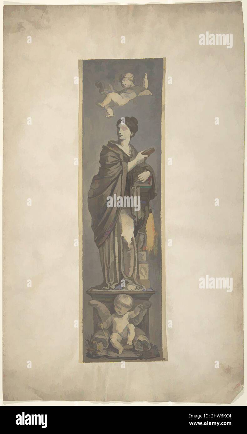 Art inspiré par la décoration murale avec figure allégorique des richesses, 19th siècle, Gouache, Anonyme, Britannique, 19th siècle, les œuvres classiques modernisées par Artotop avec une touche de modernité. Formes, couleur et valeur, impact visuel accrocheur sur l'art émotions par la liberté d'œuvres d'art d'une manière contemporaine. Un message intemporel qui cherche une nouvelle direction créative. Artistes qui se tournent vers le support numérique et créent le NFT Artotop Banque D'Images