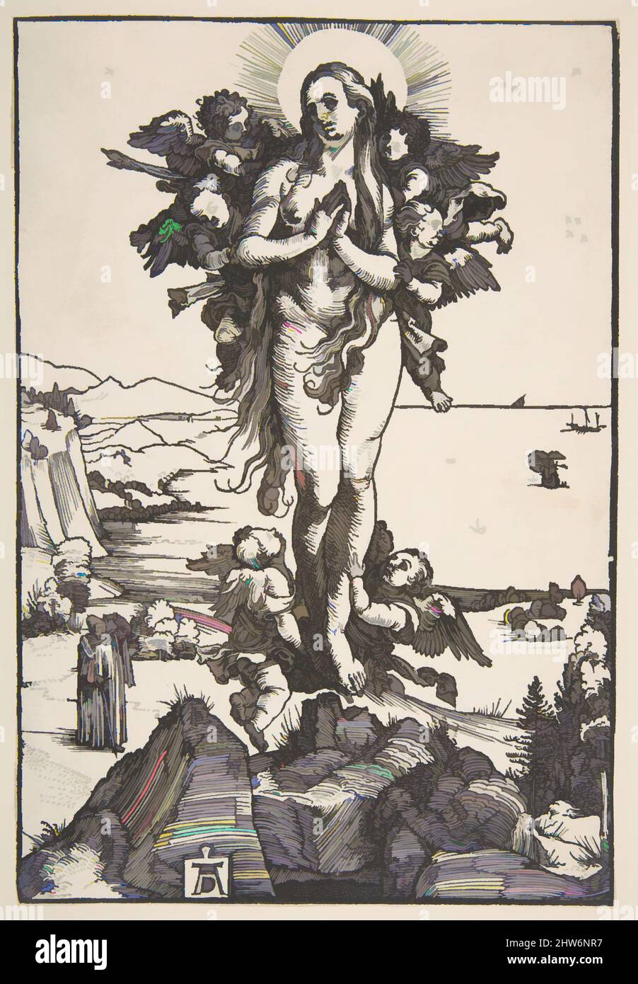 Art inspiré par l'Ecstasy de Sainte Marie-Madeleine, s.d., Woodcut, feuille : 8 7/16 x 5 11/16 po. (21,4 x 14,4 cm), Prints, Albrecht Dürer (allemand, Nuremberg 1471–1528 Nuremberg, œuvres classiques modernisées par Artotop avec une touche de modernité. Formes, couleur et valeur, impact visuel accrocheur sur l'art émotions par la liberté d'œuvres d'art d'une manière contemporaine. Un message intemporel qui cherche une nouvelle direction créative. Artistes qui se tournent vers le support numérique et créent le NFT Artotop Banque D'Images