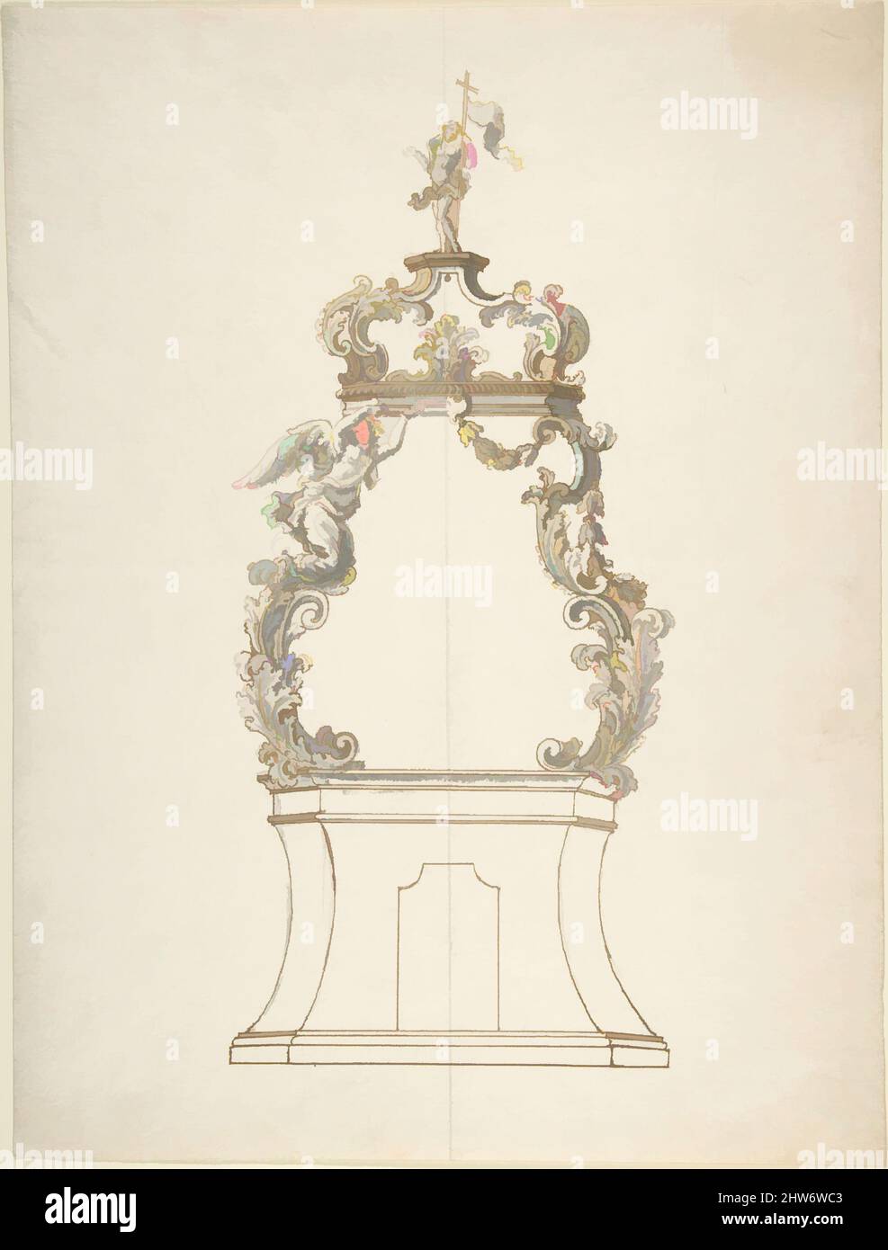 Art inspiré par Design for a Monstruce, 18th Century, Ink and Grey wash, Anonyme, Italien, 18th Century, oeuvres classiques modernisées par Artotop avec une touche de modernité. Formes, couleur et valeur, impact visuel accrocheur sur l'art émotions par la liberté d'œuvres d'art d'une manière contemporaine. Un message intemporel qui cherche une nouvelle direction créative. Artistes qui se tournent vers le support numérique et créent le NFT Artotop Banque D'Images
