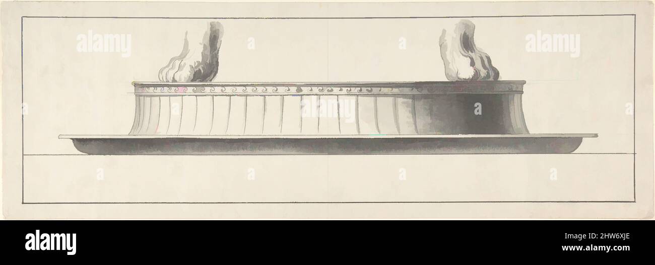 Art inspiré par Stand avec deux pieds de lion, 1800–1900, stylo et lavage, 5 x 16-1/4 po, dessins, Anonyme, italien, 19th siècle, Œuvres classiques modernisées par Artotop avec une touche de modernité. Formes, couleur et valeur, impact visuel accrocheur sur l'art émotions par la liberté d'œuvres d'art d'une manière contemporaine. Un message intemporel qui cherche une nouvelle direction créative. Artistes qui se tournent vers le support numérique et créent le NFT Artotop Banque D'Images