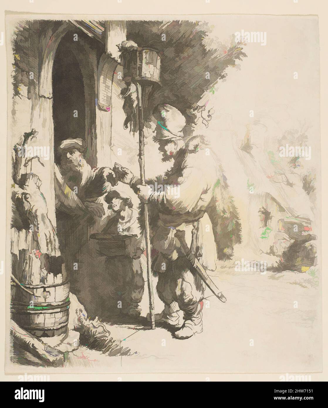 Art inspiré par le Rat Catcher, deuxième moitié du 18th siècle, Etching, feuille: 5 9/16 × 4 15/16 po. (14,2 × 12,5 cm), estampes, James Bretherton (britannique, actif 1750–99), après Rembrandt (Rembrandt van Rijn) (néerlandais, Leiden 1606–1669 Amsterdam, œuvres classiques modernisées par Artotop avec une touche de modernité. Formes, couleur et valeur, impact visuel accrocheur sur l'art émotions par la liberté d'œuvres d'art d'une manière contemporaine. Un message intemporel qui cherche une nouvelle direction créative. Artistes qui se tournent vers le support numérique et créent le NFT Artotop Banque D'Images