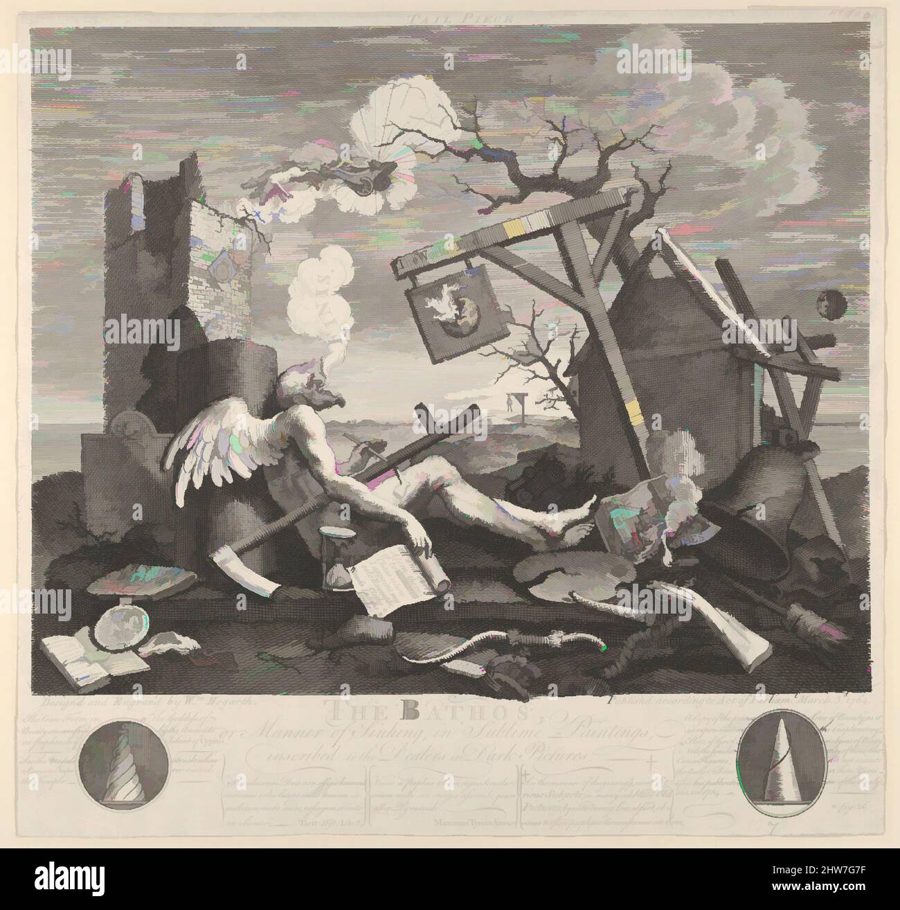 Art inspiré par Tailpiece, ou The Bathos, 3 mars 1764, décapage et gravure; etat uniquement, feuille : 12 1/2 x 13 1/8 pouces (31,8 x 33,3 cm), Prints, William Hogarth (Britannique, Londres 1697–1764 Londres, œuvres classiques modernisées par Artotop avec une touche de modernité. Formes, couleur et valeur, impact visuel accrocheur sur l'art émotions par la liberté d'œuvres d'art d'une manière contemporaine. Un message intemporel qui cherche une nouvelle direction créative. Artistes qui se tournent vers le support numérique et créent le NFT Artotop Banque D'Images