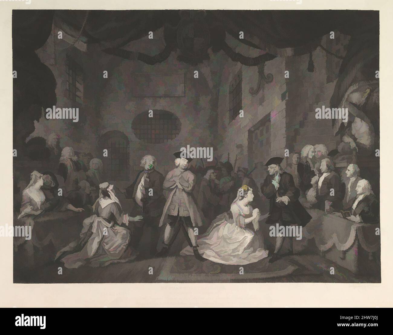 Art inspiré par l'Opéra de Beggar, Act III, 1790, gravure, plaque : 18 1/8 x 23 po. (46 x 58,4 cm), Prints, d'après William Hogarth (britannique, Londres 1697–1764 Londres, les œuvres classiques modernisées par Artotop avec une touche de modernité. Formes, couleur et valeur, impact visuel accrocheur sur l'art émotions par la liberté d'œuvres d'art d'une manière contemporaine. Un message intemporel qui cherche une nouvelle direction créative. Artistes qui se tournent vers le support numérique et créent le NFT Artotop Banque D'Images