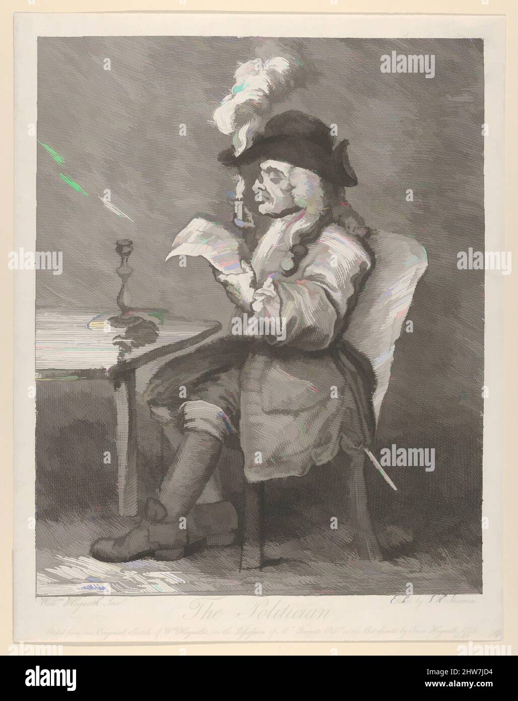 Art inspiré par le politicien, 31 octobre 1775, gravure en gravure et en créplage, feuille : 14 9/16 x 11 7/16 po. (37 x 29 cm), Prints, d'après William Hogarth (britannique, Londres 1697–1764 Londres, les œuvres classiques modernisées par Artotop avec une touche de modernité. Formes, couleur et valeur, impact visuel accrocheur sur l'art émotions par la liberté d'œuvres d'art d'une manière contemporaine. Un message intemporel qui cherche une nouvelle direction créative. Artistes qui se tournent vers le support numérique et créent le NFT Artotop Banque D'Images