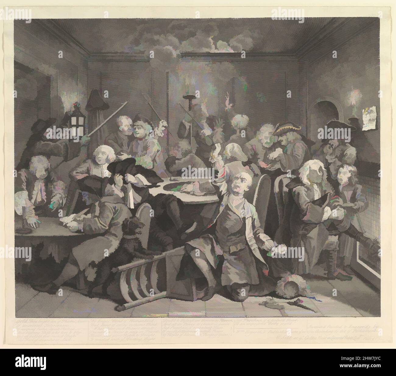 Art inspiré par Le progrès D'Un Rake, planche 6, 25 juin 1735, gravure; troisième état de trois, feuille : 14 x 16 pouces (35,5 x 40,7 cm), Prints, William Hogarth (Britannique, Londres 1697–1764 Londres, œuvres classiques modernisées par Artotop avec une touche de modernité. Formes, couleur et valeur, impact visuel accrocheur sur l'art émotions par la liberté d'œuvres d'art d'une manière contemporaine. Un message intemporel qui cherche une nouvelle direction créative. Artistes qui se tournent vers le support numérique et créent le NFT Artotop Banque D'Images