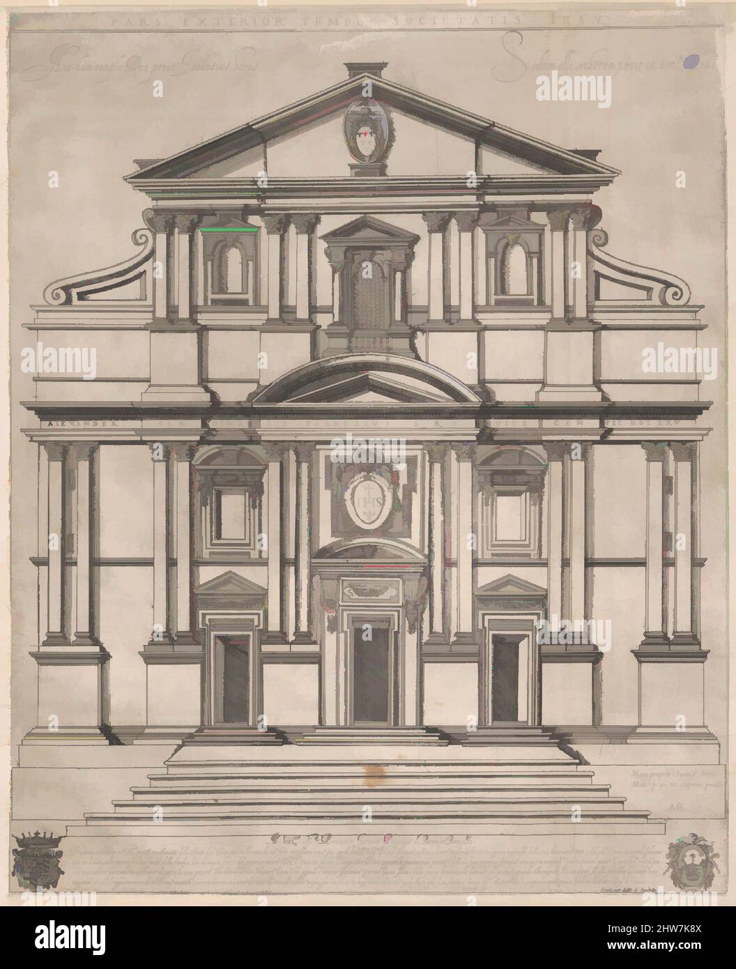 Art inspiré par Speculum Romanae Magnificatiae : Église des Jésuites, 1589, gravure, feuille : 19 x 15 7/8 po. (48,2 x 40,3 cm), Prints, Giovanni Ambrogio Brambilla (italien, active Rome, 1575–99, oeuvres classiques modernisées par Artotop avec une touche de modernité. Formes, couleur et valeur, impact visuel accrocheur sur l'art émotions par la liberté d'œuvres d'art d'une manière contemporaine. Un message intemporel qui cherche une nouvelle direction créative. Artistes qui se tournent vers le support numérique et créent le NFT Artotop Banque D'Images