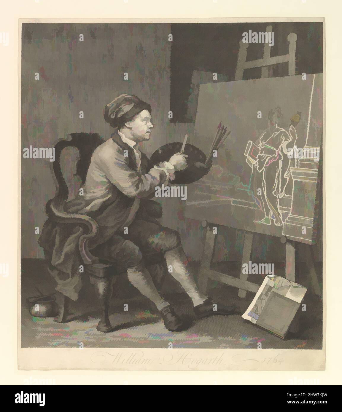 Art inspiré par William Hogarth, peintre séjeant à sa Majesté, 1764, gravure et gravure; septième état de sept, feuille: 15 15/16 x 15 3/4 po. (40,5 x 40 cm), Prints, William Hogarth (Britannique, Londres 1697–1764 Londres, œuvres classiques modernisées par Artotop avec une touche de modernité. Formes, couleur et valeur, impact visuel accrocheur sur l'art émotions par la liberté d'œuvres d'art d'une manière contemporaine. Un message intemporel qui cherche une nouvelle direction créative. Artistes qui se tournent vers le support numérique et créent le NFT Artotop Banque D'Images