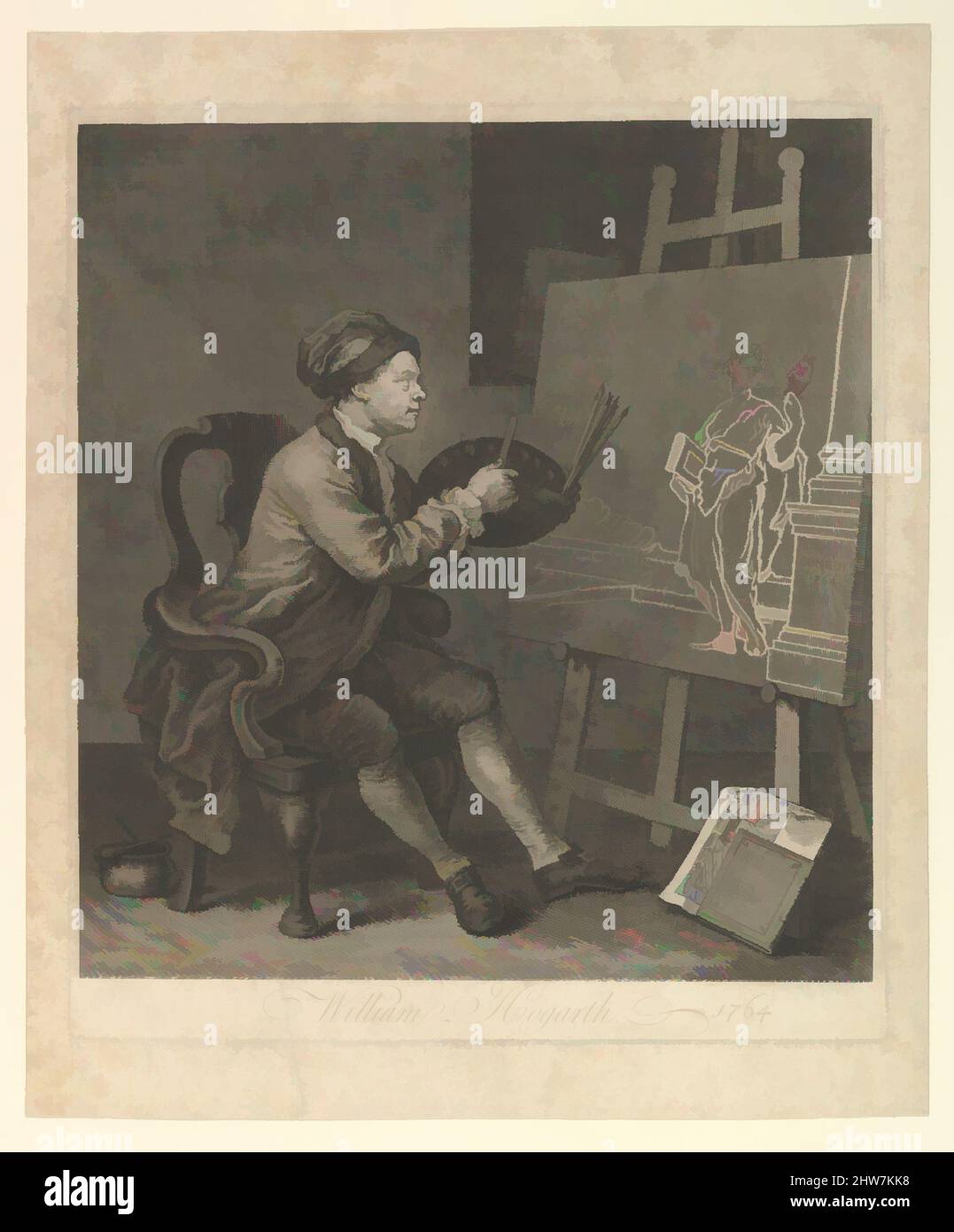 Art inspiré par William Hogarth, peintre séjeant à sa Majesté, 1764, gravure; septième état de sept, feuille: 15 15/16 x 14 po. (40,5 x 35,5 cm), Prints, William Hogarth (Britannique, Londres 1697–1764 Londres, œuvres classiques modernisées par Artotop avec une touche de modernité. Formes, couleur et valeur, impact visuel accrocheur sur l'art émotions par la liberté d'œuvres d'art d'une manière contemporaine. Un message intemporel qui cherche une nouvelle direction créative. Artistes qui se tournent vers le support numérique et créent le NFT Artotop Banque D'Images