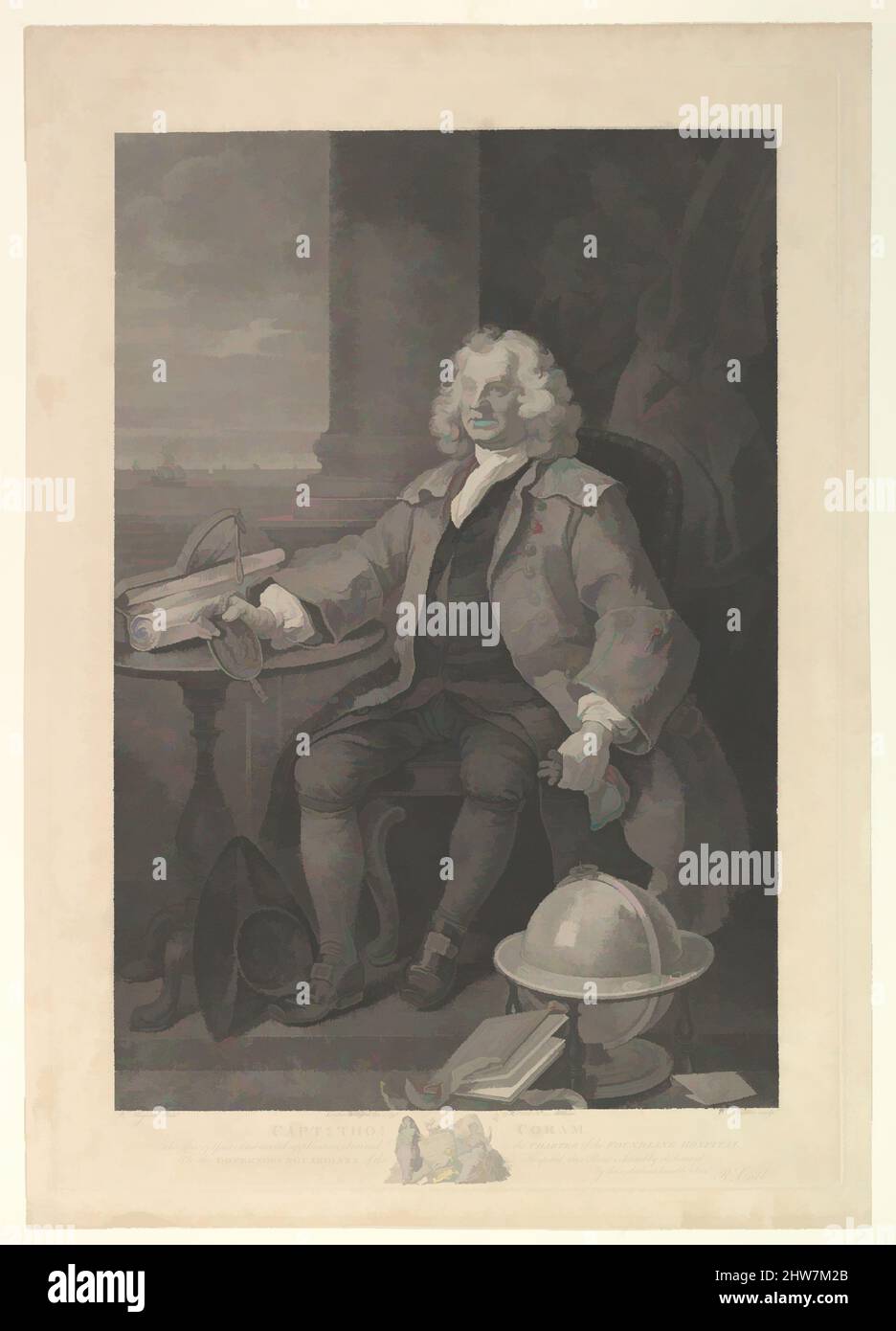 Art inspiré par le capitaine Thomas Coram, 1 décembre 1796, gravure en crépette, estampes, Après William Hogarth (britannique, Londres 1697–1764 Londres, les œuvres classiques modernisées par Artotop avec un peu de modernité. Formes, couleur et valeur, impact visuel accrocheur sur l'art émotions par la liberté d'œuvres d'art d'une manière contemporaine. Un message intemporel qui cherche une nouvelle direction créative. Artistes qui se tournent vers le support numérique et créent le NFT Artotop Banque D'Images