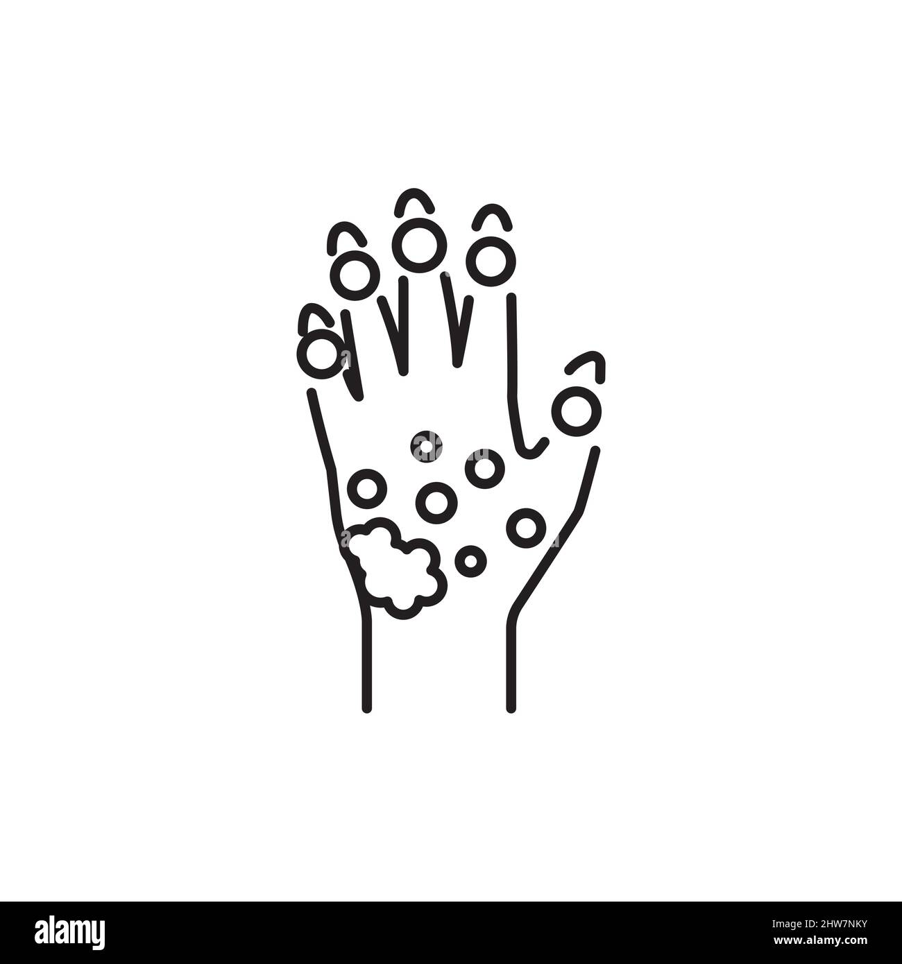 Icône de couleur arthrite psoriasique. Pictogramme pour page Web, application mobile, Promo. Illustration de Vecteur