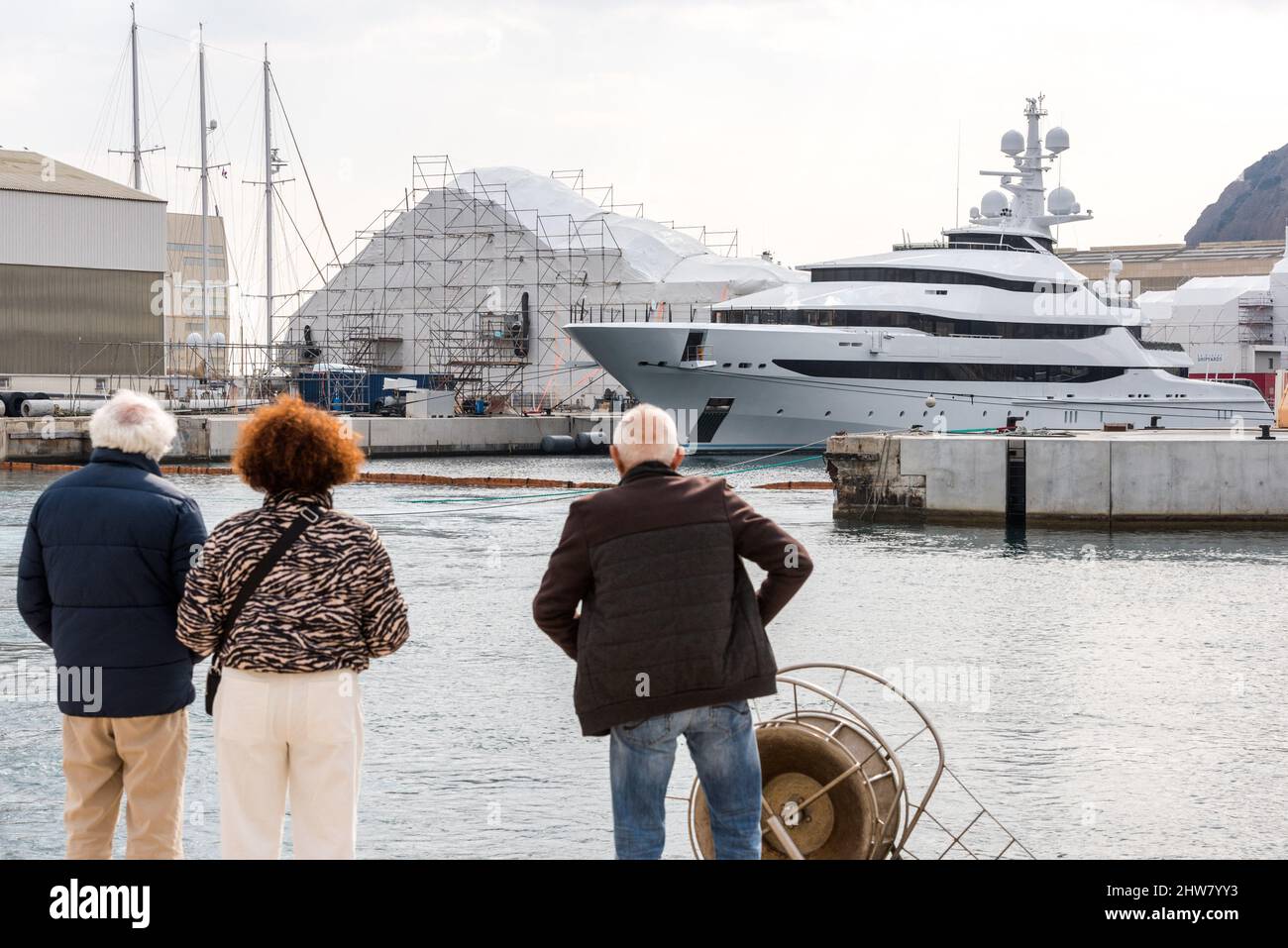 La Ciotat France 04th Mars 2022 Le Yacht Du Patron De Rosneft Igor 
