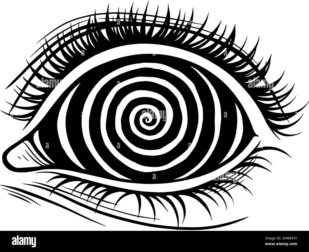 Spiral Eye psychédélique Illustration de Vecteur