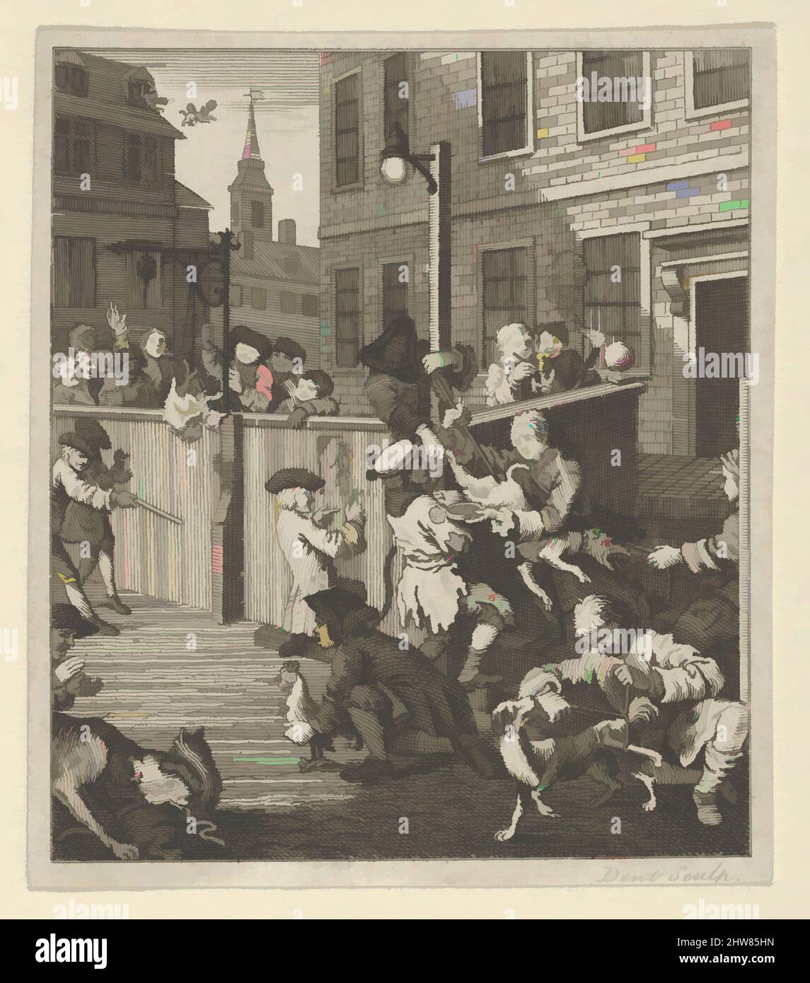 Art inspiré par la première étape de la cruauté, ca. 1800, gravure, feuille : 3 1/16 x 2 11/16 po. (7,7 x 6,8 cm), Prints, d'après William Hogarth (britannique, Londres 1697–1764 Londres, les œuvres classiques modernisées par Artotop avec une touche de modernité. Formes, couleur et valeur, impact visuel accrocheur sur l'art émotions par la liberté d'œuvres d'art d'une manière contemporaine. Un message intemporel qui cherche une nouvelle direction créative. Artistes qui se tournent vers le support numérique et créent le NFT Artotop Banque D'Images