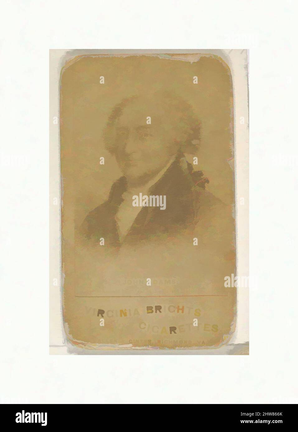 Art inspiré par John Adams, de la série Presidents of the United States (N51) for Virginia Brides cigarettes, 1885–89, photographie d'albumine, feuille: 2 7/8 x 1 3/4 po. (7,3 x 4,4 cm), cartes professionnelles de la série "Présidents des Etats-Unis" (N51), émises entre 1855 et 1889 par, oeuvres classiques modernisées par Artotop avec un peu de modernité. Formes, couleur et valeur, impact visuel accrocheur sur l'art émotions par la liberté d'œuvres d'art d'une manière contemporaine. Un message intemporel qui cherche une nouvelle direction créative. Artistes qui se tournent vers le support numérique et créent le NFT Artotop Banque D'Images