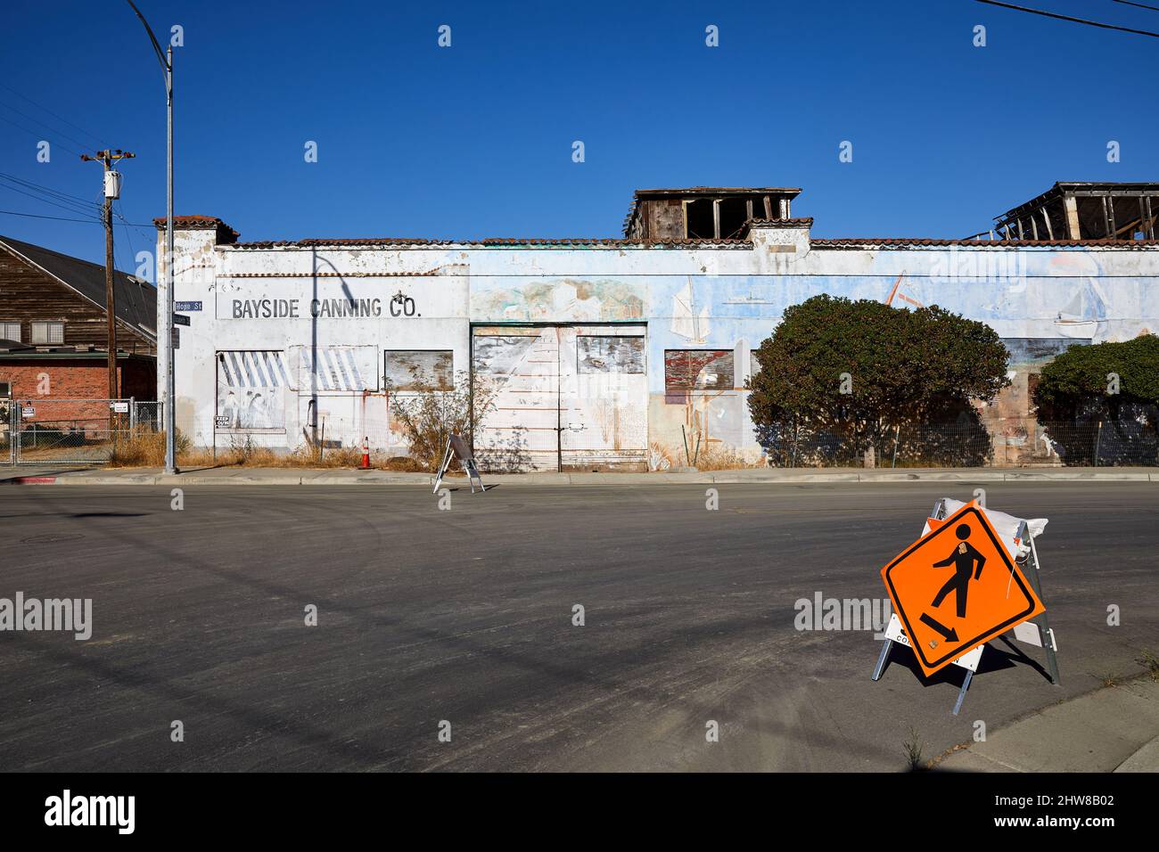 Bayside Canning Co., de la construction et de rue, Alviso, Californie Banque D'Images
