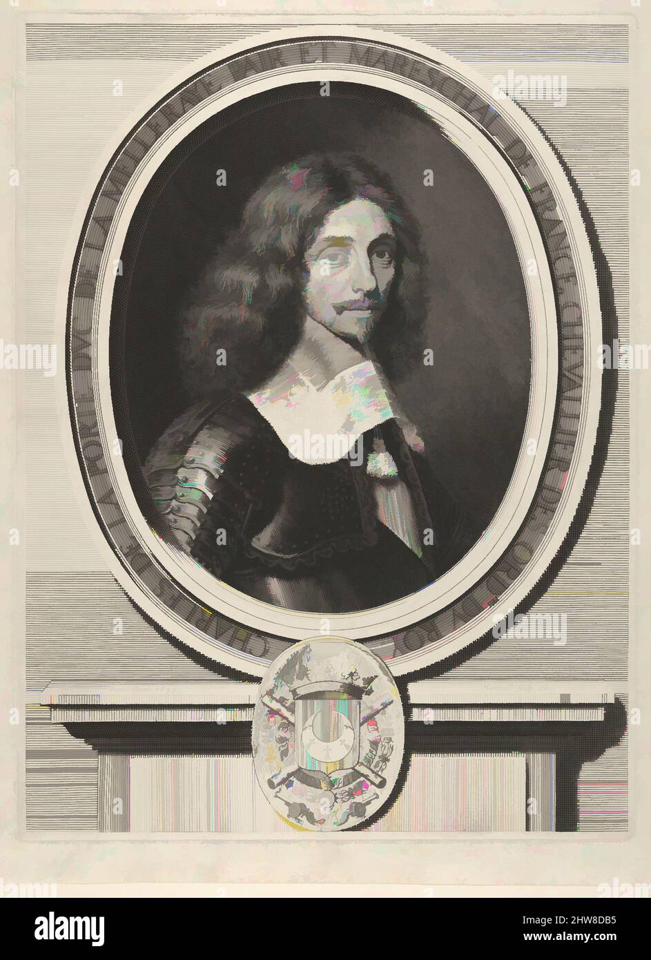 Art inspiré par Charles de la porte, duc de la Meilleraie, 1662, gravure ; premier état de deux (Petitjean & Wickert), feuille : 15 13/16 × 12 5/16 po. (40,2 × 31,2 cm), estampes, Robert Nanteuil (français, Reims 1623–1678 Paris), d'après Jutus van Egmont (flamand, Leiden 1601–1674 Anvers, oeuvres classiques modernisées par Artotop avec une touche de modernité. Formes, couleur et valeur, impact visuel accrocheur sur l'art émotions par la liberté d'œuvres d'art d'une manière contemporaine. Un message intemporel qui cherche une nouvelle direction créative. Artistes qui se tournent vers le support numérique et créent le NFT Artotop Banque D'Images