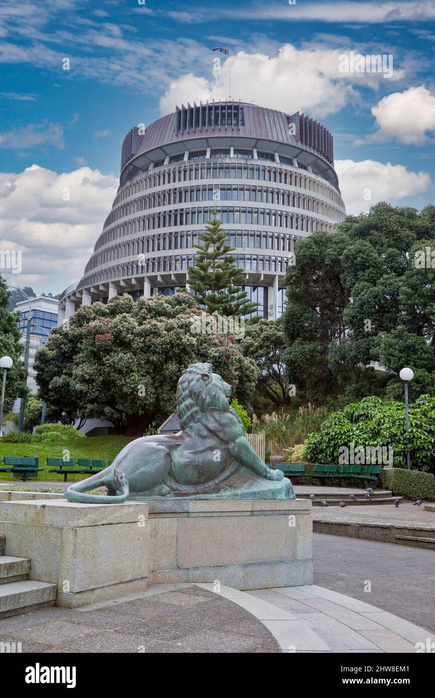 Wellington, Nouvelle-Zélande. Bâtiment du bureau du premier ministre, « la ruche ». Banque D'Images