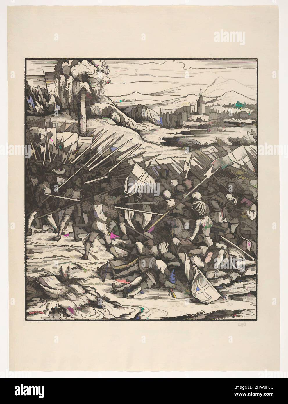 Art inspiré par la bataille près de Hulst, de Der Weisskunig, imprimé au 18th siècle, Woodcut, feuille: 12 7/16 × 8 15/16 po. (31,6 × 22,7 cm), Prints, Hans Burgkmair (allemand, Augsbourg 1473–1531 Augsbourg), Der Weisskunig (le roi blanc) est un récit biographique lâche de la vie de, les œuvres classiques modernisées par Artotop avec une touche de modernité. Formes, couleur et valeur, impact visuel accrocheur sur l'art émotions par la liberté d'œuvres d'art d'une manière contemporaine. Un message intemporel qui cherche une nouvelle direction créative. Artistes qui se tournent vers le support numérique et créent le NFT Artotop Banque D'Images