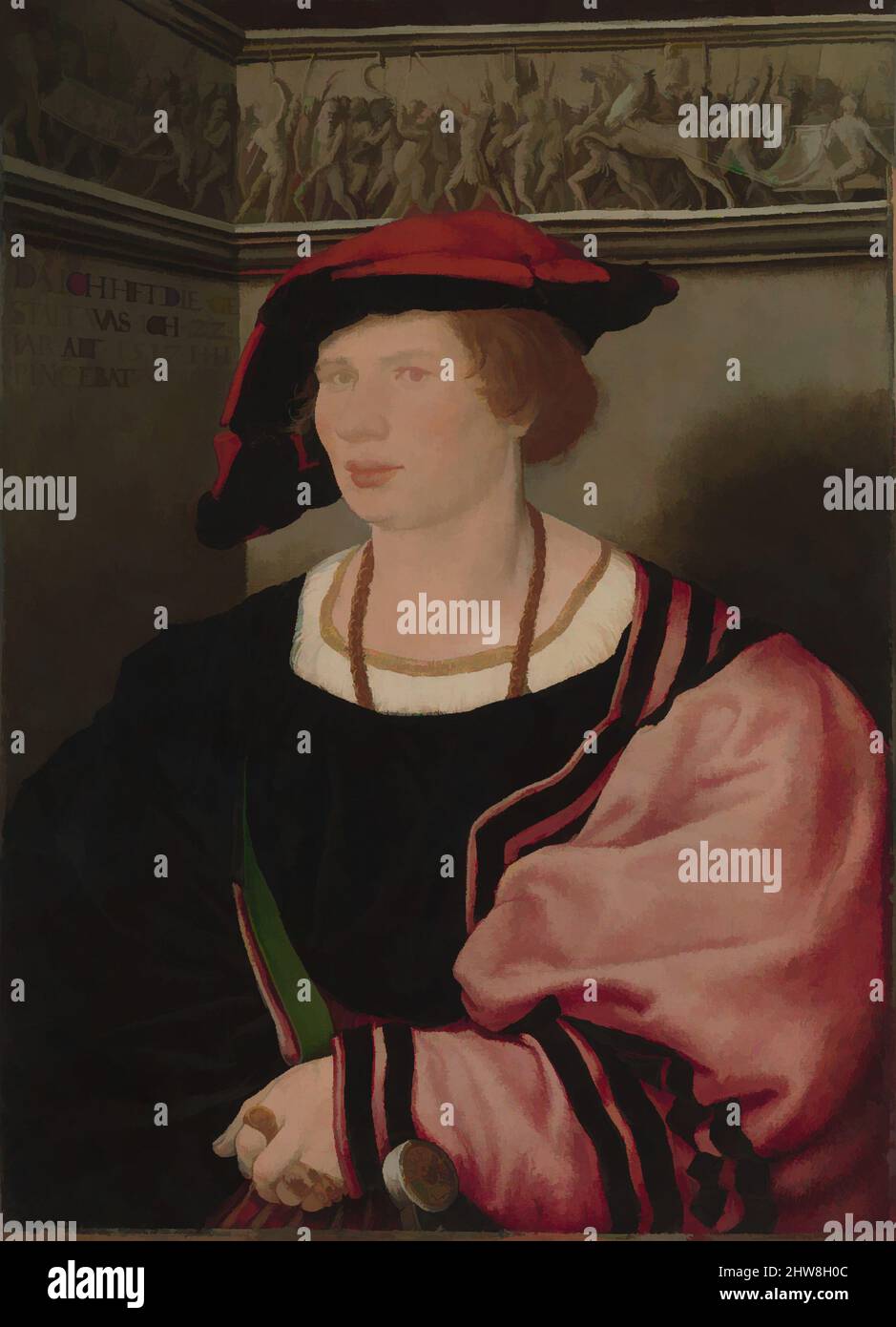 Art inspiré par Benedikt von Hertenstein (né vers 1495, mort en 1522), 1517, huile et or sur papier, posé sur bois, total 20 1/2 x 15 po. (52,4 x 38,1 cm); surface peinte 20 3/8 x 14 5/8 po (51,4 x 37,1 cm), peintures, Hans Holbein le plus jeune (allemand, Augsbourg 1497/98–1543, œuvres classiques modernisées par Artotop avec une touche de modernité. Formes, couleur et valeur, impact visuel accrocheur sur l'art émotions par la liberté d'œuvres d'art d'une manière contemporaine. Un message intemporel qui cherche une nouvelle direction créative. Artistes qui se tournent vers le support numérique et créent le NFT Artotop Banque D'Images