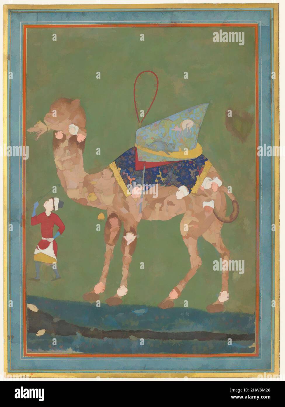 Art inspiré par Camel composite avec attendant, troisième quart de 16th siècle, attribué à l'Iran, Khurasan, aquarelle opaque et encre sur papier, peinture: H. 7 7/8 in. (20 cm), CODICES, alors que les animaux composites comme celui-ci sont connus des périodes antérieures de l'art perse, ils ont gagné en, les œuvres classiques modernisées par Artotop avec un peu de modernité. Formes, couleur et valeur, impact visuel accrocheur sur l'art émotions par la liberté d'œuvres d'art d'une manière contemporaine. Un message intemporel qui cherche une nouvelle direction créative. Artistes qui se tournent vers le support numérique et créent le NFT Artotop Banque D'Images