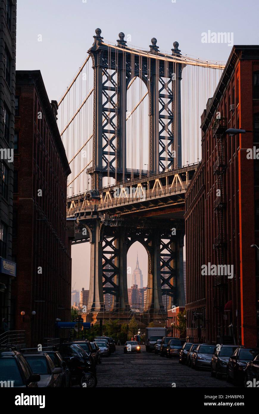 Dumbo et le pont de Manhattan Banque D'Images