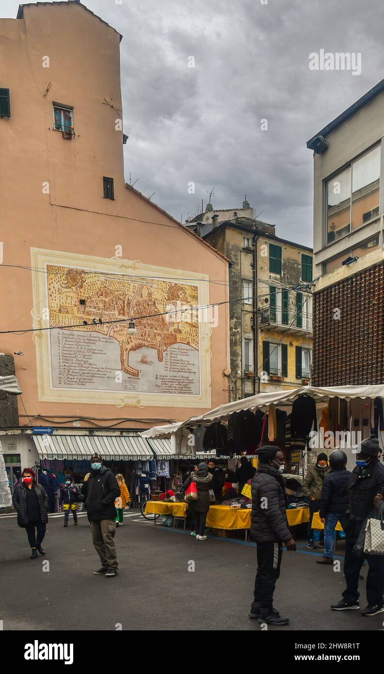 San remo sur une carte Banque de photographies et d’images à haute résolution Alamy