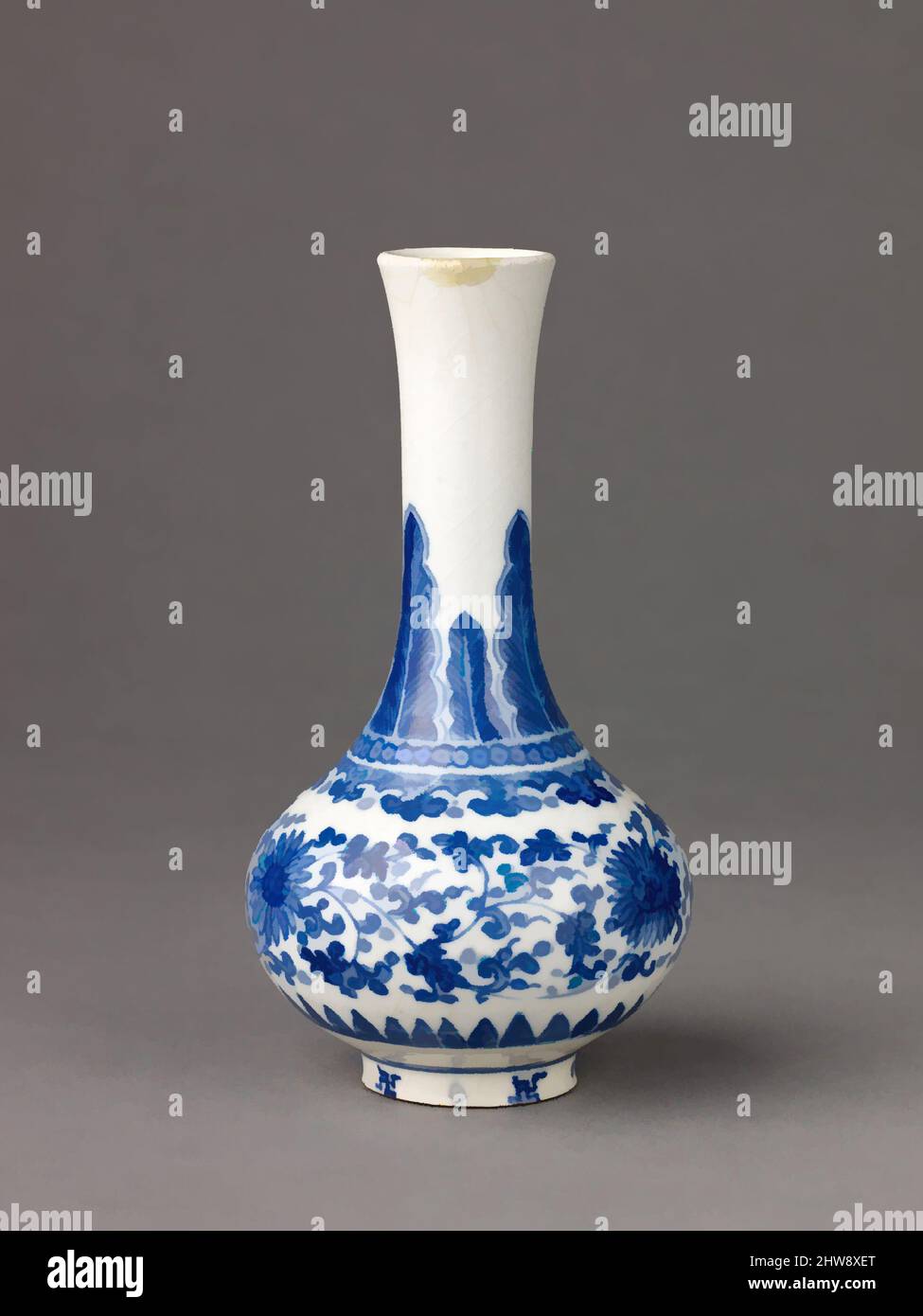 Art inspiré par petit vase, probablement fin du 18th siècle, chinois, porcelaine peinte en bleu sous-glaçure., hauteur: 13,5 cm., céramique, chinois, dynastie Qing, Œuvres classiques modernisées par Artotop avec une touche de modernité. Formes, couleur et valeur, impact visuel accrocheur sur l'art émotions par la liberté d'œuvres d'art d'une manière contemporaine. Un message intemporel qui cherche une nouvelle direction créative. Artistes qui se tournent vers le support numérique et créent le NFT Artotop Banque D'Images