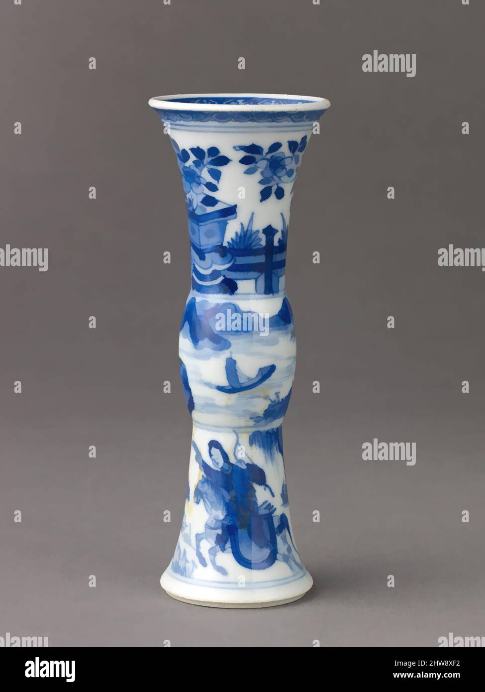 Art inspiré par petit vase, 1662–1722, chinois, porcelaine peinte en bleu sous-glaçure., hauteur: 13 cm., céramique, chinois, dynastie Qing, Période Kangxi, œuvres classiques modernisées par Artotop avec une touche de modernité. Formes, couleur et valeur, impact visuel accrocheur sur l'art émotions par la liberté d'œuvres d'art d'une manière contemporaine. Un message intemporel qui cherche une nouvelle direction créative. Artistes qui se tournent vers le support numérique et créent le NFT Artotop Banque D'Images