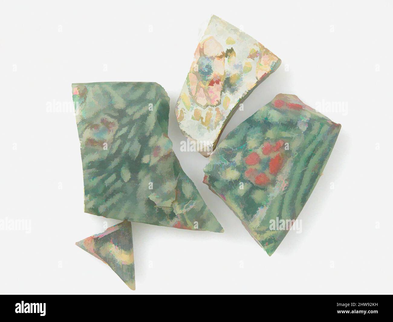 Art inspiré par des fragments de verre d'un navire, 4th–début 5th siècle, fait à Kharga Oasis, Égypte byzantine, copte, verre, stockage (boîte de Pétri diam.): 1 11/16 po. (4,3 cm), Glass-Vessels, oeuvres classiques modernisées par Artotop avec une touche de modernité. Formes, couleur et valeur, impact visuel accrocheur sur l'art émotions par la liberté d'œuvres d'art d'une manière contemporaine. Un message intemporel qui cherche une nouvelle direction créative. Artistes qui se tournent vers le support numérique et créent le NFT Artotop Banque D'Images