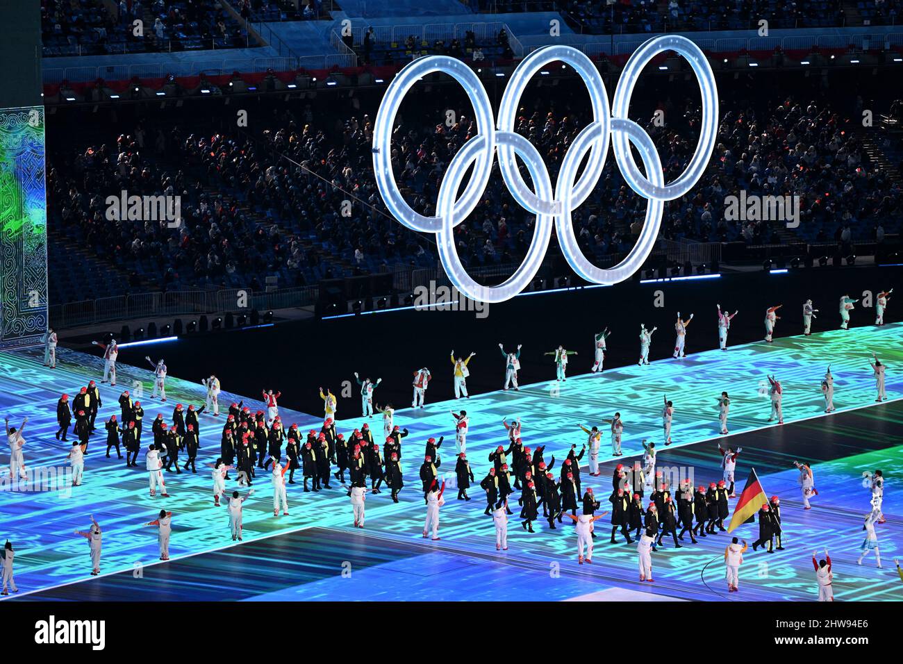 Délégation ドイツ代表選手団/Allemagne (GER), vue générale, 4 FÉVRIER 2022 : cérémonie d'ouverture des Jeux Olympiques d'hiver de 2022 à Beijing, Banque D'Images