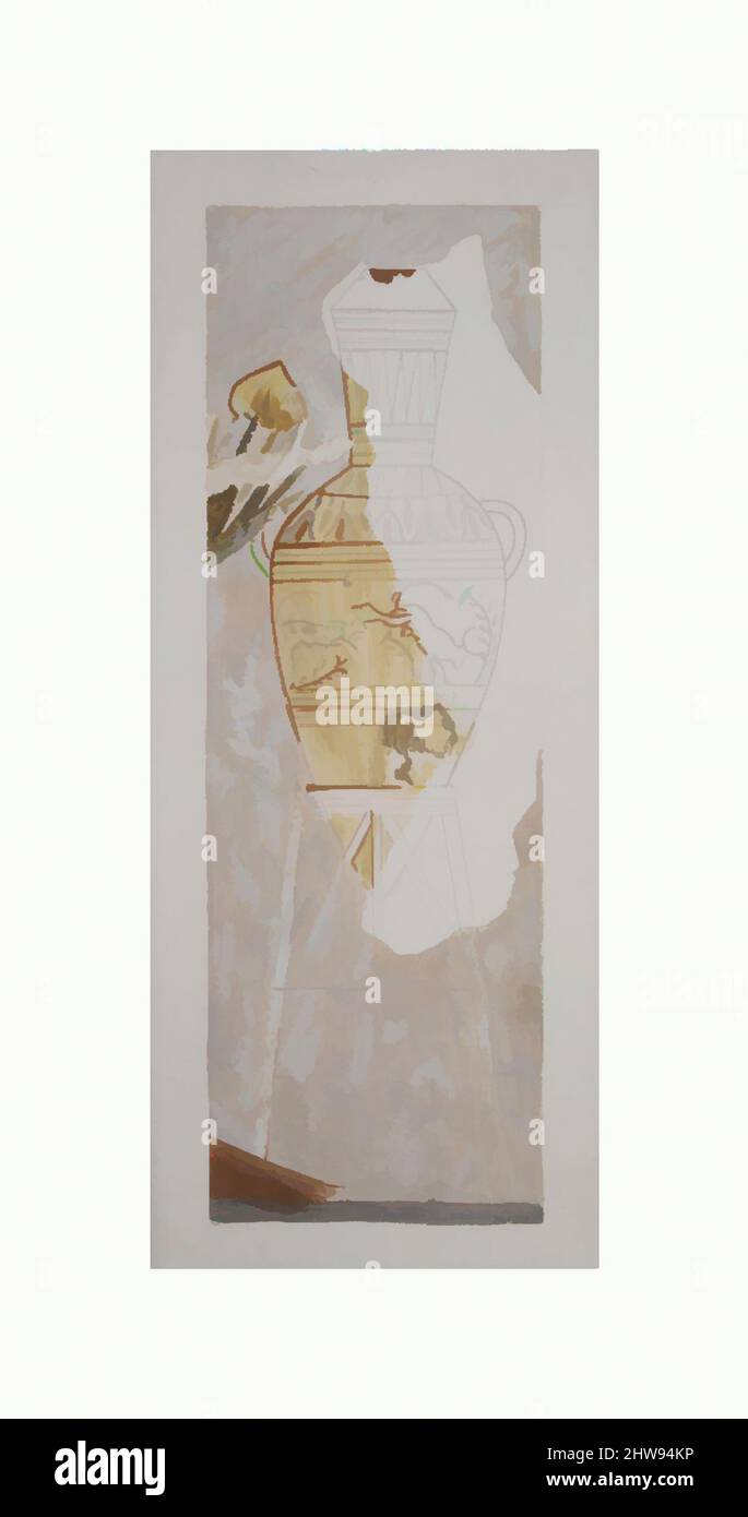 Art inspiré par JAR et Stand, Tombeau de Nakht, Nouveau Royaume, dynastie  18, ca. 1390–1352 av. J.-C., d'Égypte, haute-Égypte, Thèbes, Tempéra sur  papier, H. 35 cm (13 3/4 po) ; w. 11,5