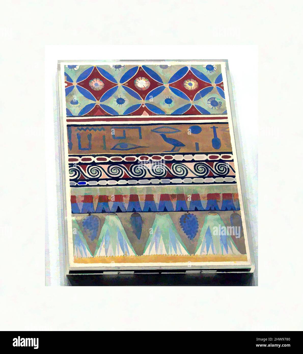 Art inspiré par le motif de la paroi supérieure et du plafond, XXe siècle ; Original New Kingdom, Dynasty 18, A.D. 1922 ; env. 1427–1352 av. J.-C., d'Égypte, haute-Égypte, Thèbes; original Deir el-Medina, Tombe de Kha (TT 8), Tempera sur papier, télécopie H. 50 cm (19 11/16 po.); w. 35,5 cm (14, œuvres classiques modernisées par Artotop avec une touche de modernité. Formes, couleur et valeur, impact visuel accrocheur sur l'art émotions par la liberté d'œuvres d'art d'une manière contemporaine. Un message intemporel qui cherche une nouvelle direction créative. Artistes qui se tournent vers le support numérique et créent le NFT Artotop Banque D'Images