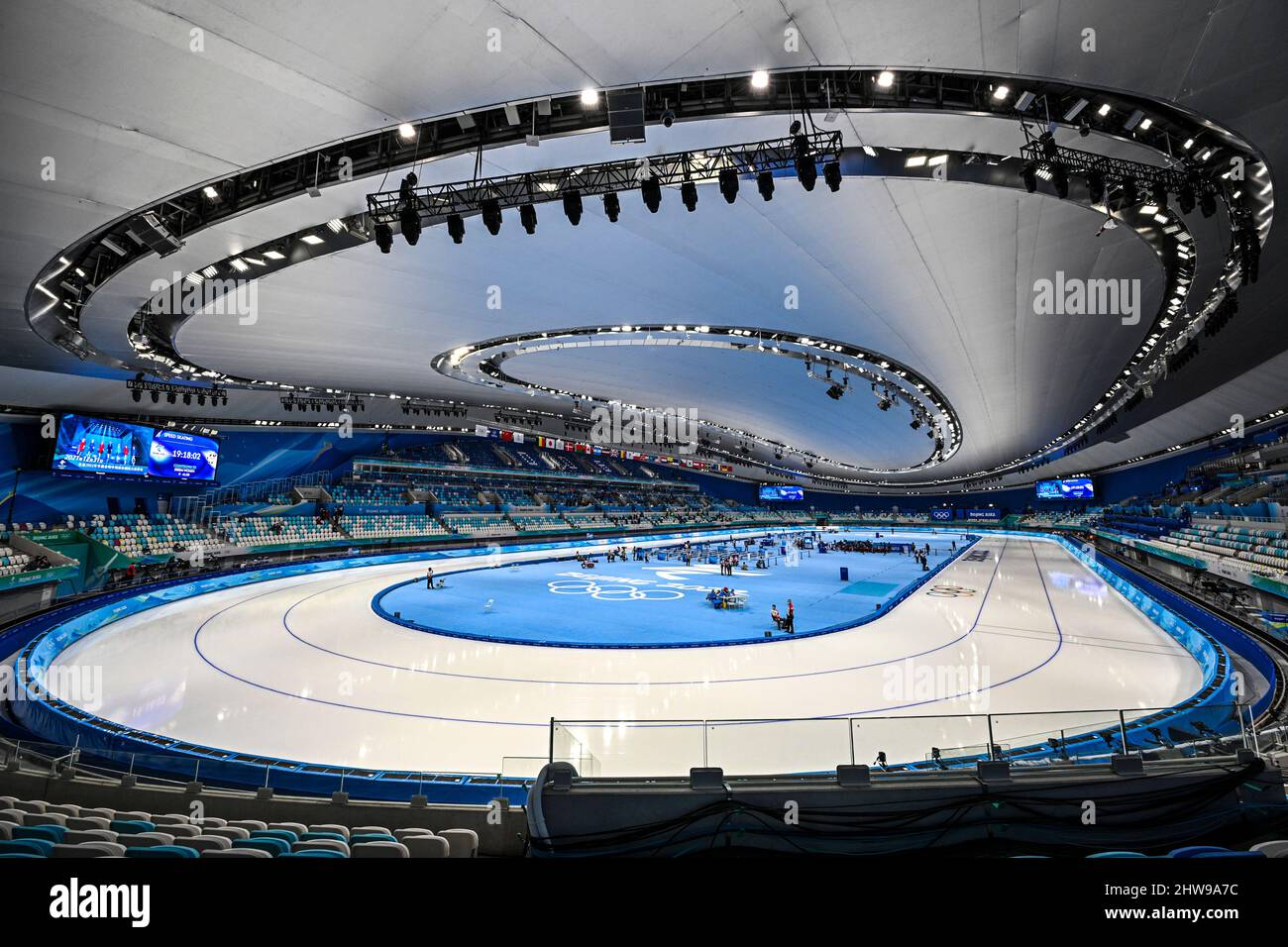 会場/vue générale, 10 FÉVRIER 2022 Patinage de vitesse cérémonie des