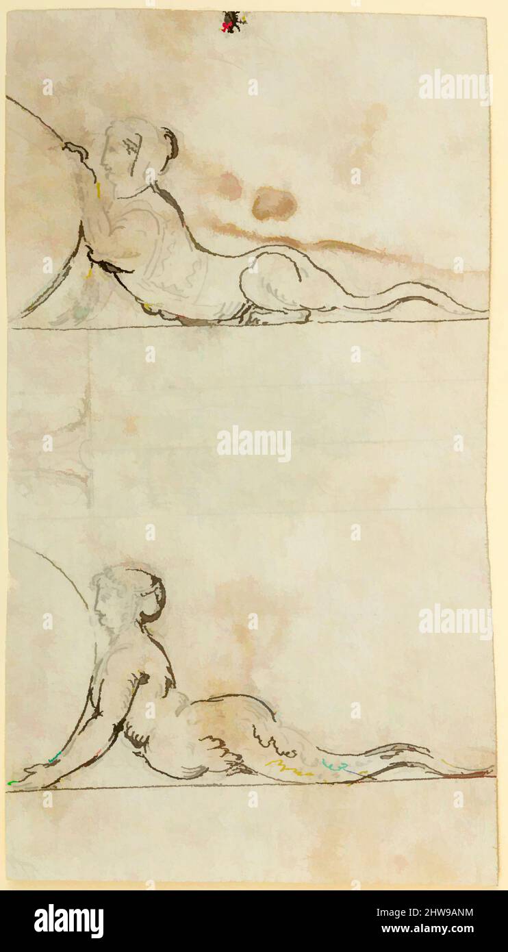 Art inspiré par les dessins pour la décoration des armes à feu, ca. 1797–1805, Versailles, Français, Versailles, crayon, encre, grise, lavage sur papier, 3 5/8 x 2 po. (9,2 x 5,1 cm), œuvres sur papier-dessins, œuvres classiques modernisées par Artotop avec une touche de modernité. Formes, couleur et valeur, impact visuel accrocheur sur l'art émotions par la liberté d'œuvres d'art d'une manière contemporaine. Un message intemporel qui cherche une nouvelle direction créative. Artistes qui se tournent vers le support numérique et créent le NFT Artotop Banque D'Images