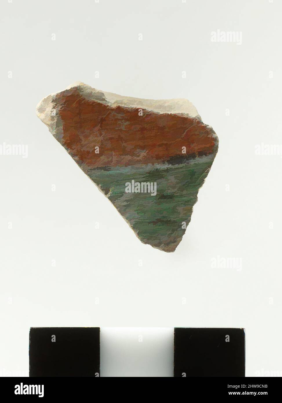 Art inspiré par les reliefs de la tombe de Mekerre, Royaume du milieu, dynastie 12, ca. 1981–1975 av. J.-C., de l'Égypte, de la haute-Égypte, de Thèbes, de l'Asasi du Sud, Tombe de Mekerre (TT 280,), 1920, calcaire, peinture, H. 2,4 cm (15/16 po.); W. 2,5 cm (1 po.); D. cm (po., œuvres classiques modernisées par Artotop avec une touche de modernité. Formes, couleur et valeur, impact visuel accrocheur sur l'art émotions par la liberté d'œuvres d'art d'une manière contemporaine. Un message intemporel qui cherche une nouvelle direction créative. Artistes qui se tournent vers le support numérique et créent le NFT Artotop Banque D'Images