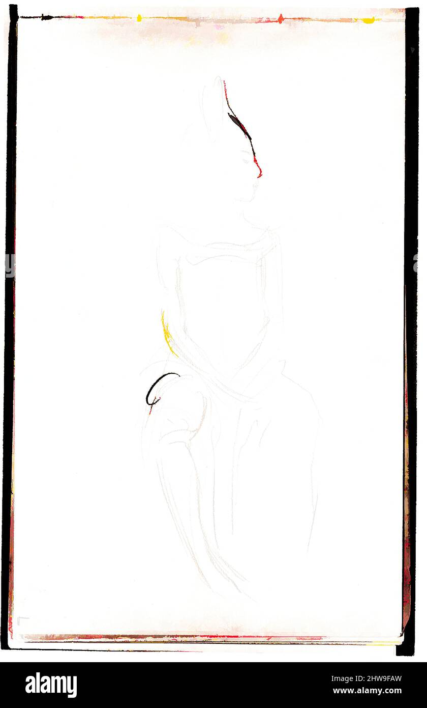 Art inspiré par le danseur javanais assis (du Sketchbook of Javanais Dancers), 1889, Graphite sur papier vélin blanc cassé, 5 1/2 x 8 1/2 po. (14 x 21,6 cm), dessins, John Singer Sargent (américain, Florence 1856–1925 Londres, œuvres classiques modernisées par Artotop avec une touche de modernité. Formes, couleur et valeur, impact visuel accrocheur sur l'art émotions par la liberté d'œuvres d'art d'une manière contemporaine. Un message intemporel qui cherche une nouvelle direction créative. Artistes qui se tournent vers le support numérique et créent le NFT Artotop Banque D'Images