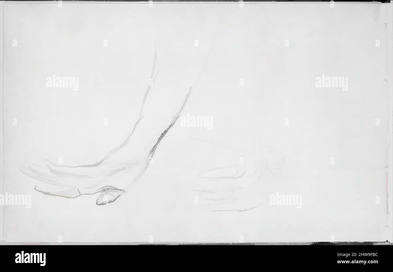 Art inspiré par les mains d'un danseur javanais (tiré du Sketchbook of Javanais Dancers), 1889, Graphite sur papier vélin blanc cassé, 5 1/2 x 8 1/2 po. (14 x 21,6 cm), dessins, John Singer Sargent (américain, Florence 1856–1925 Londres, œuvres classiques modernisées par Artotop avec une touche de modernité. Formes, couleur et valeur, impact visuel accrocheur sur l'art émotions par la liberté d'œuvres d'art d'une manière contemporaine. Un message intemporel qui cherche une nouvelle direction créative. Artistes qui se tournent vers le support numérique et créent le NFT Artotop Banque D'Images